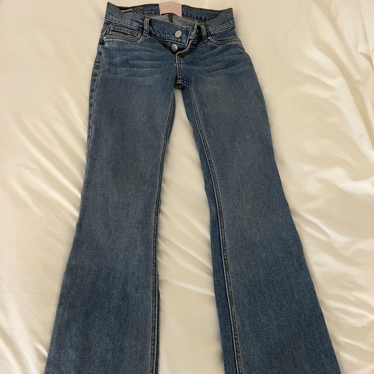 Women's Blue and Grey Jeans | Depop