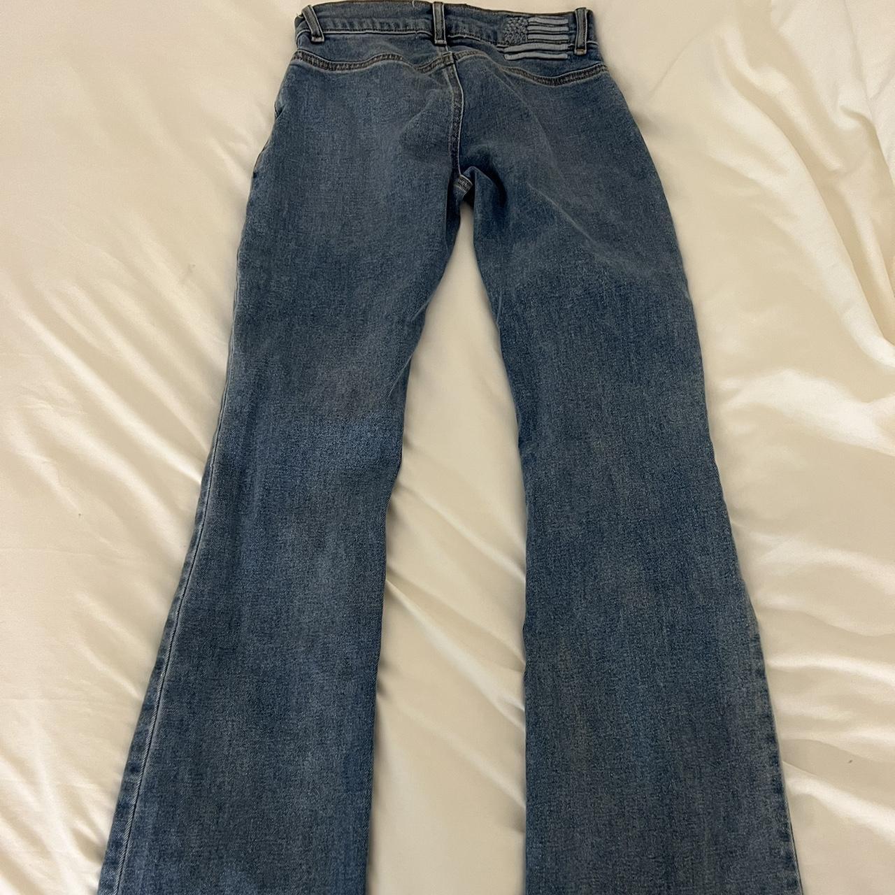 Women's Blue and Grey Jeans | Depop