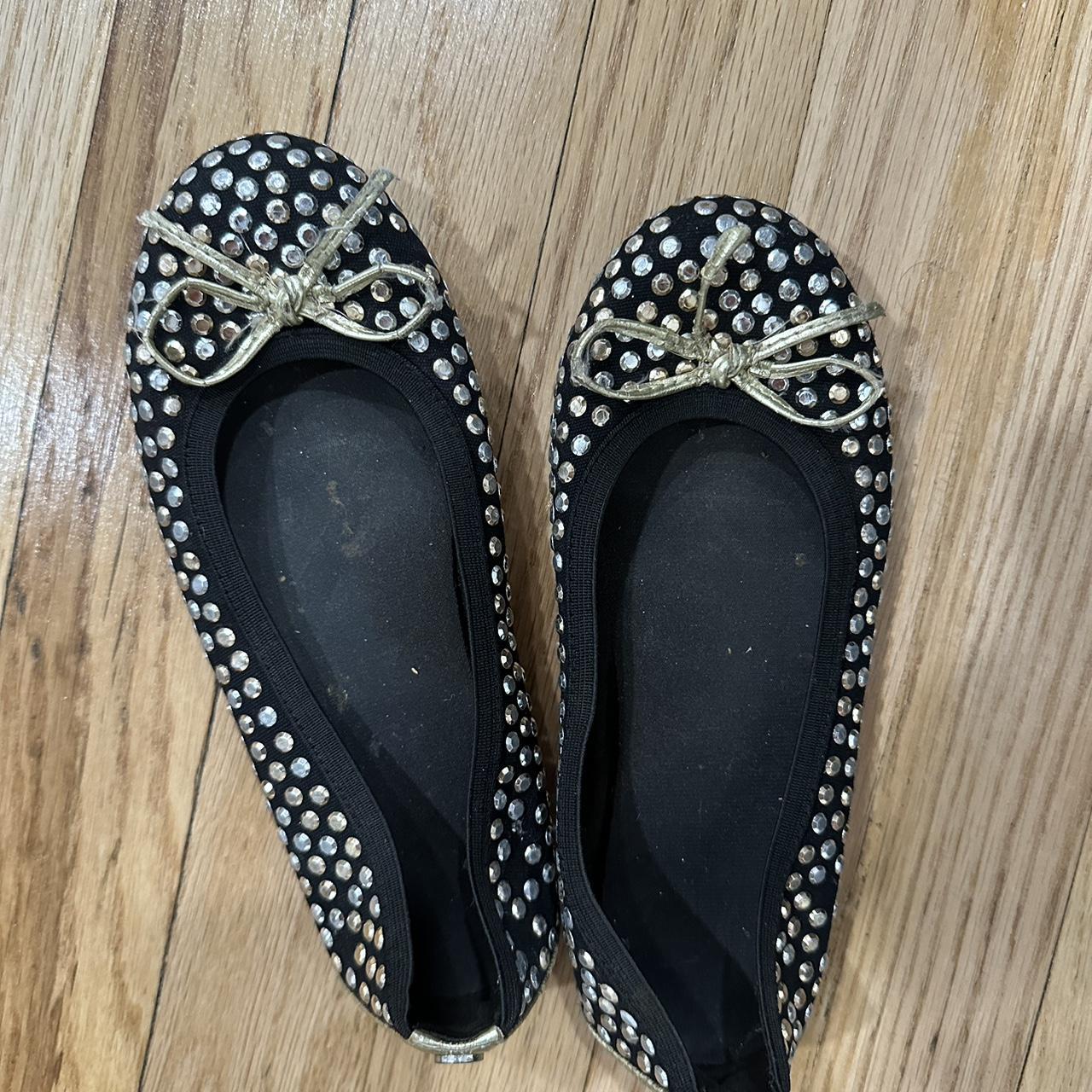 Stuart Weitzman kids Black ballet flats with Depop