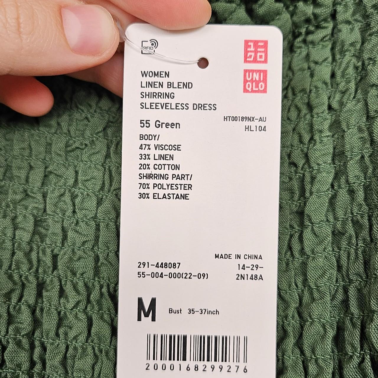 Uniqlo linen blend dress Size M BNWT $45 - Depop