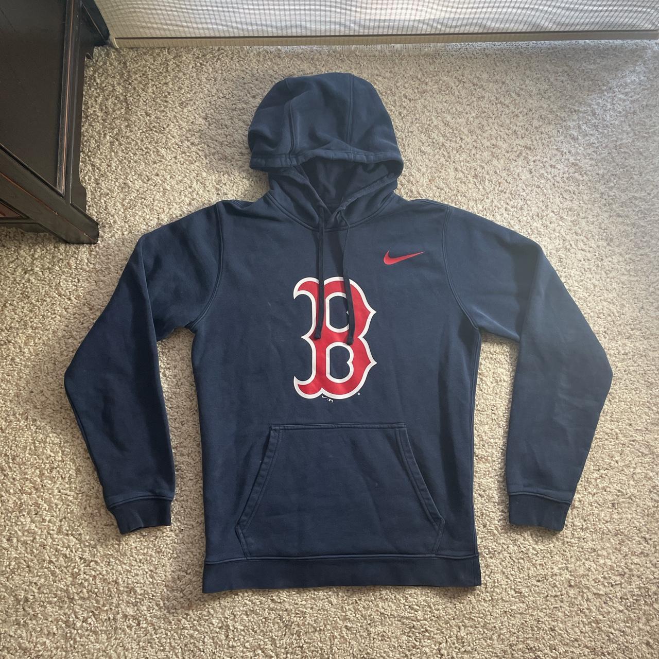 MLB Nike Red Sox center check hoodie! minor marks on - Depop