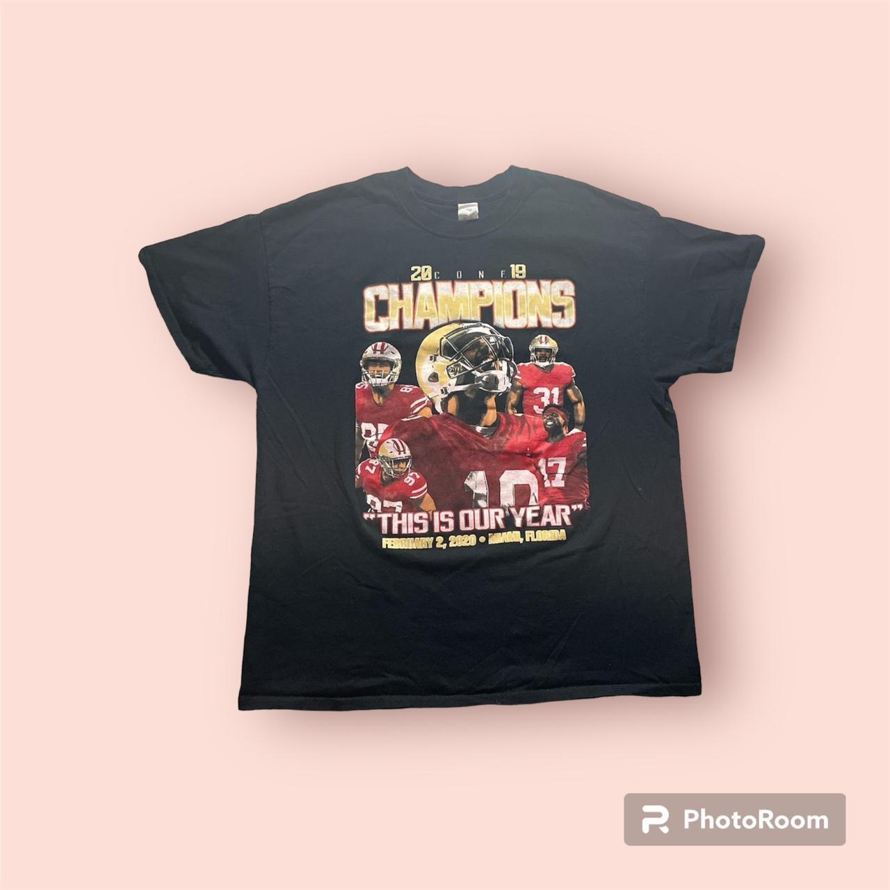 San Francisco 49ers super bowl champions 2020 signatures shirt