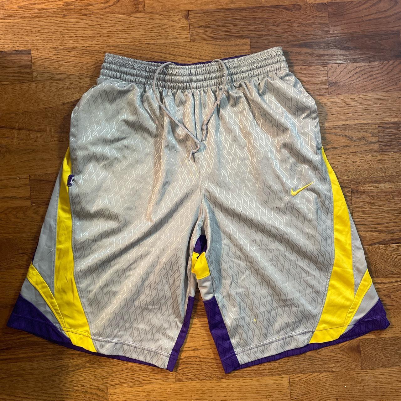 Gray, NBA Los Angeles Lakers Shorts (NBA Brand) - - Depop