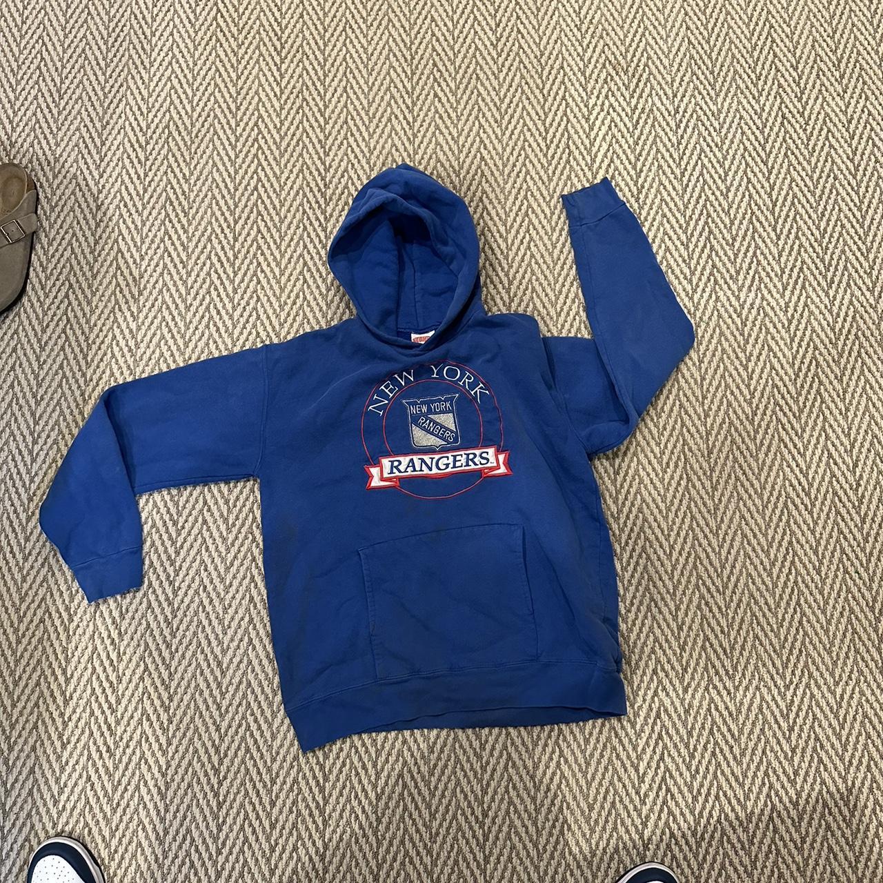 New York Rangers hoodie blue and red. The New York - Depop