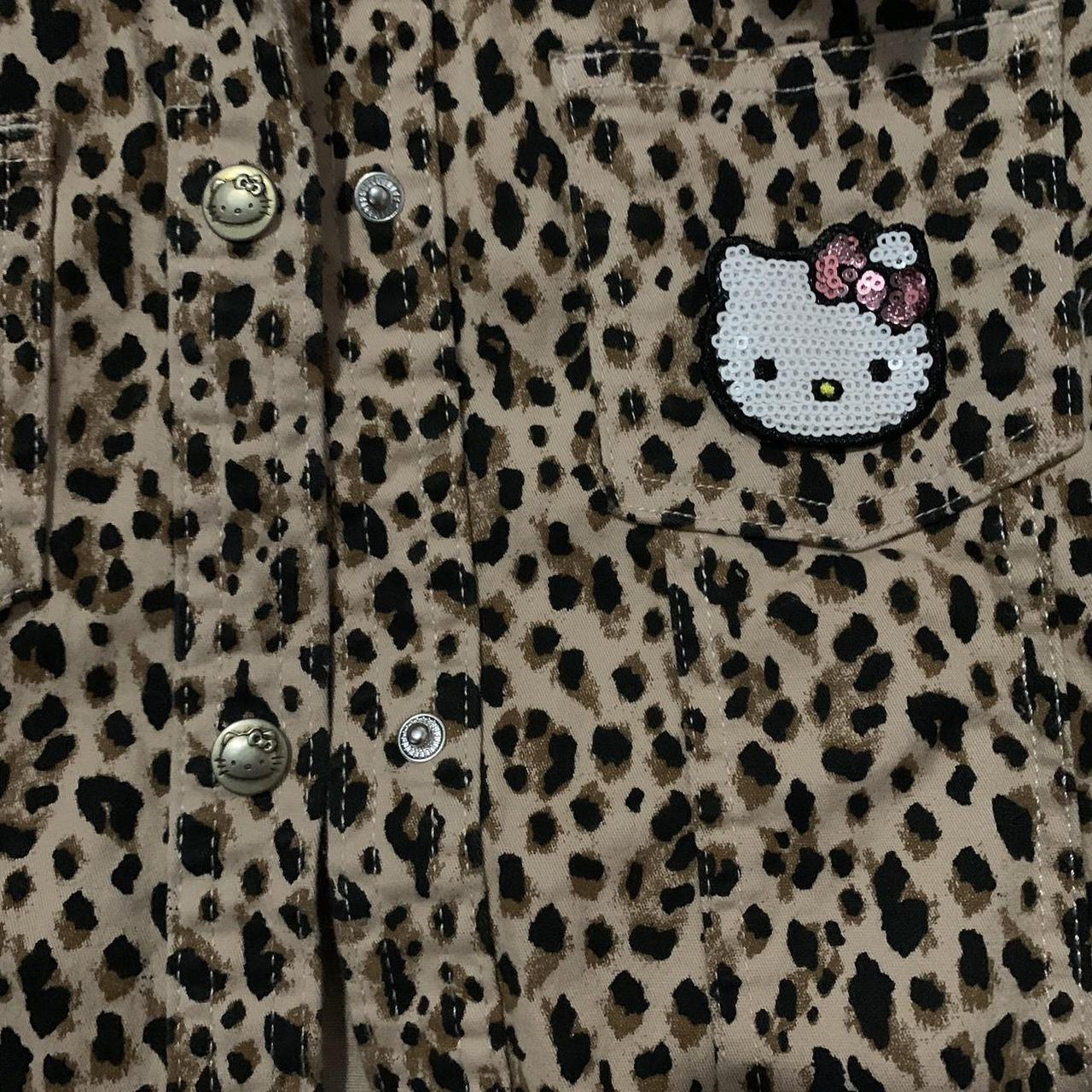 KIDS hello kitty cheetah print jacket! size 10 but... - Depop