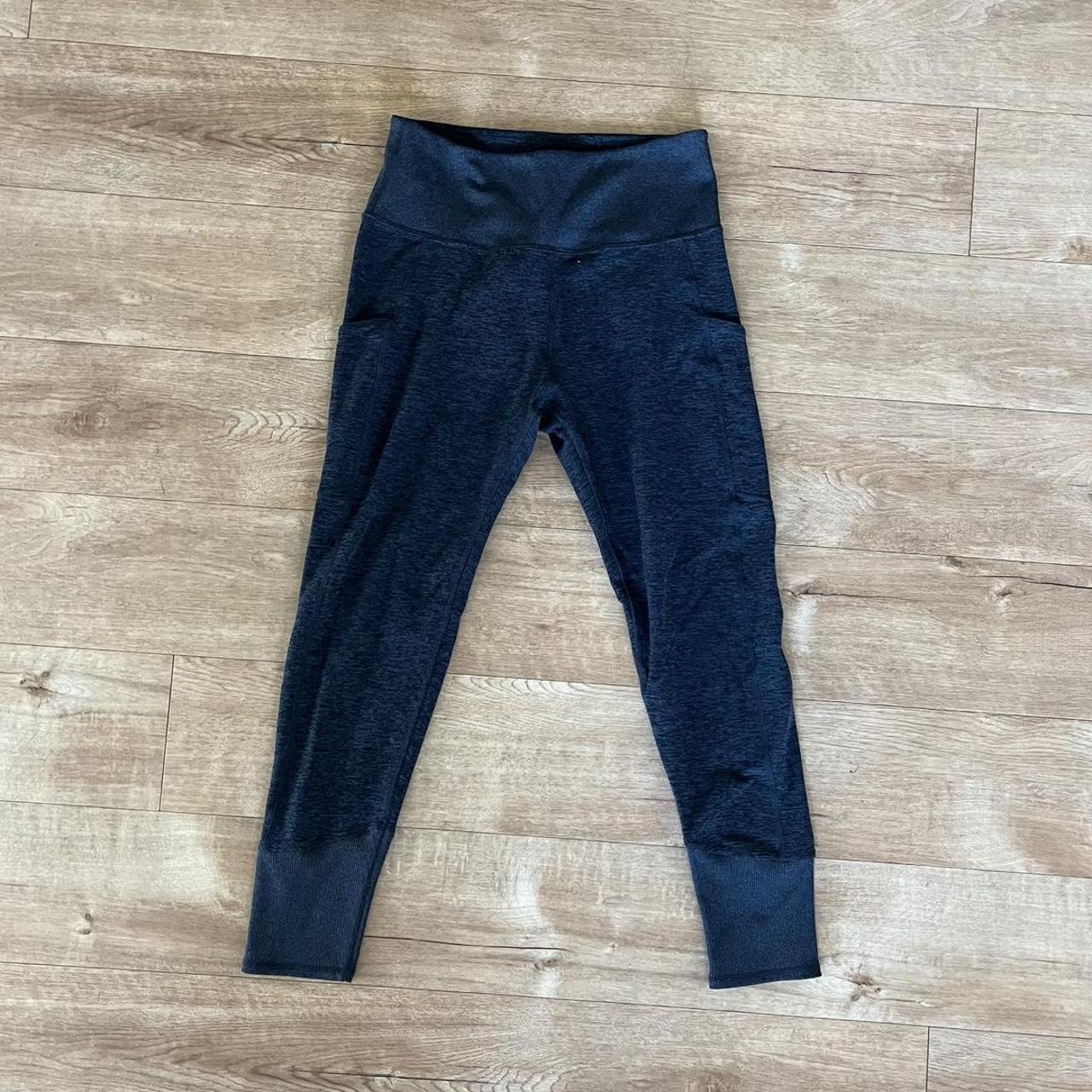 Costco Women S Grey And Silver Leggings Depop