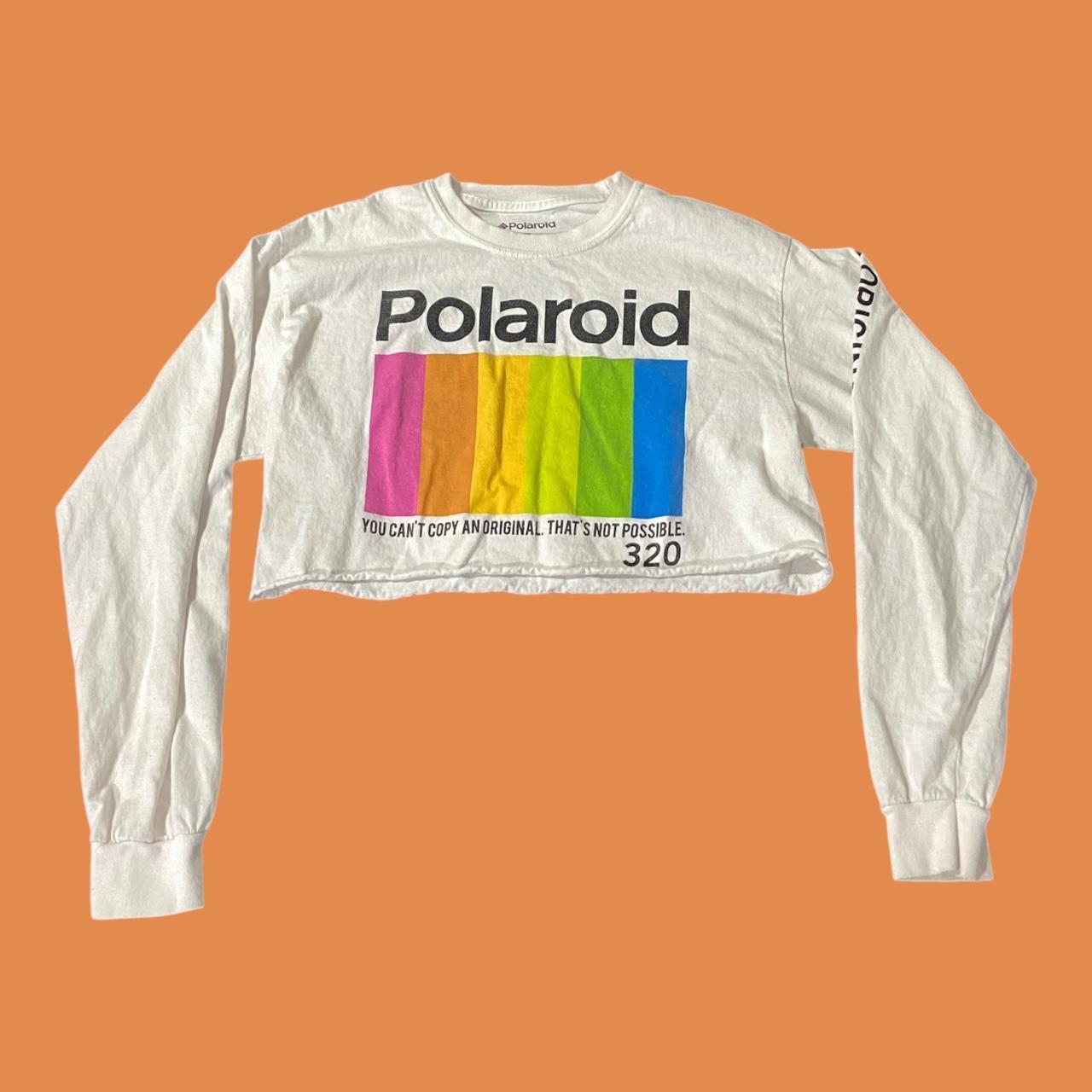 Polaroid Cropped Long Sleeve Shirt Manually