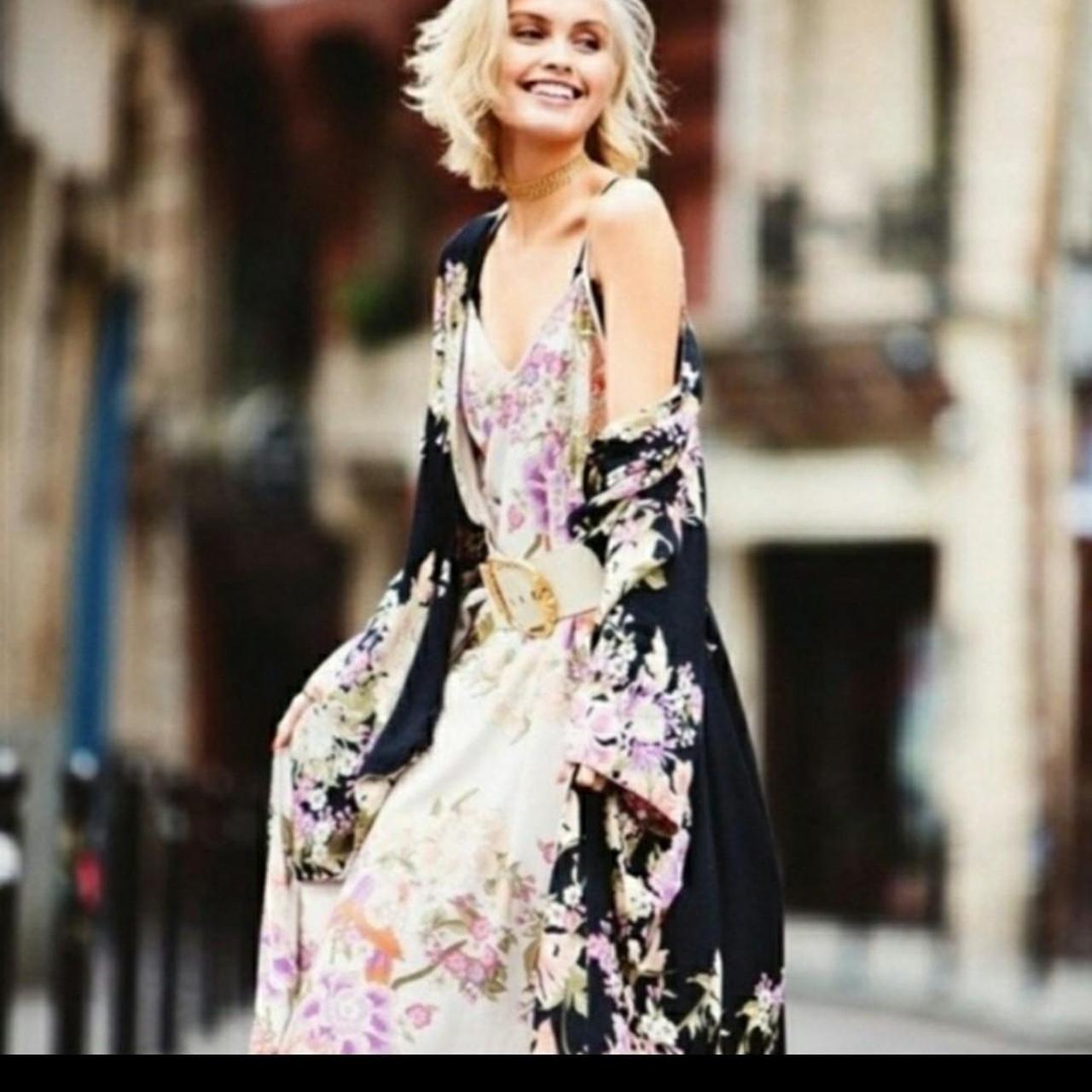 Spell Women's Black and White Dress Depop