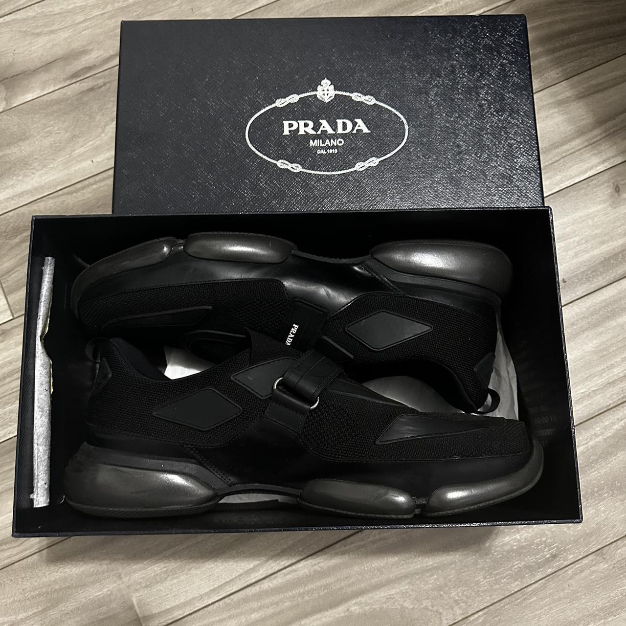 Prada black cloudbust trainer Size 12 condition:... - Depop