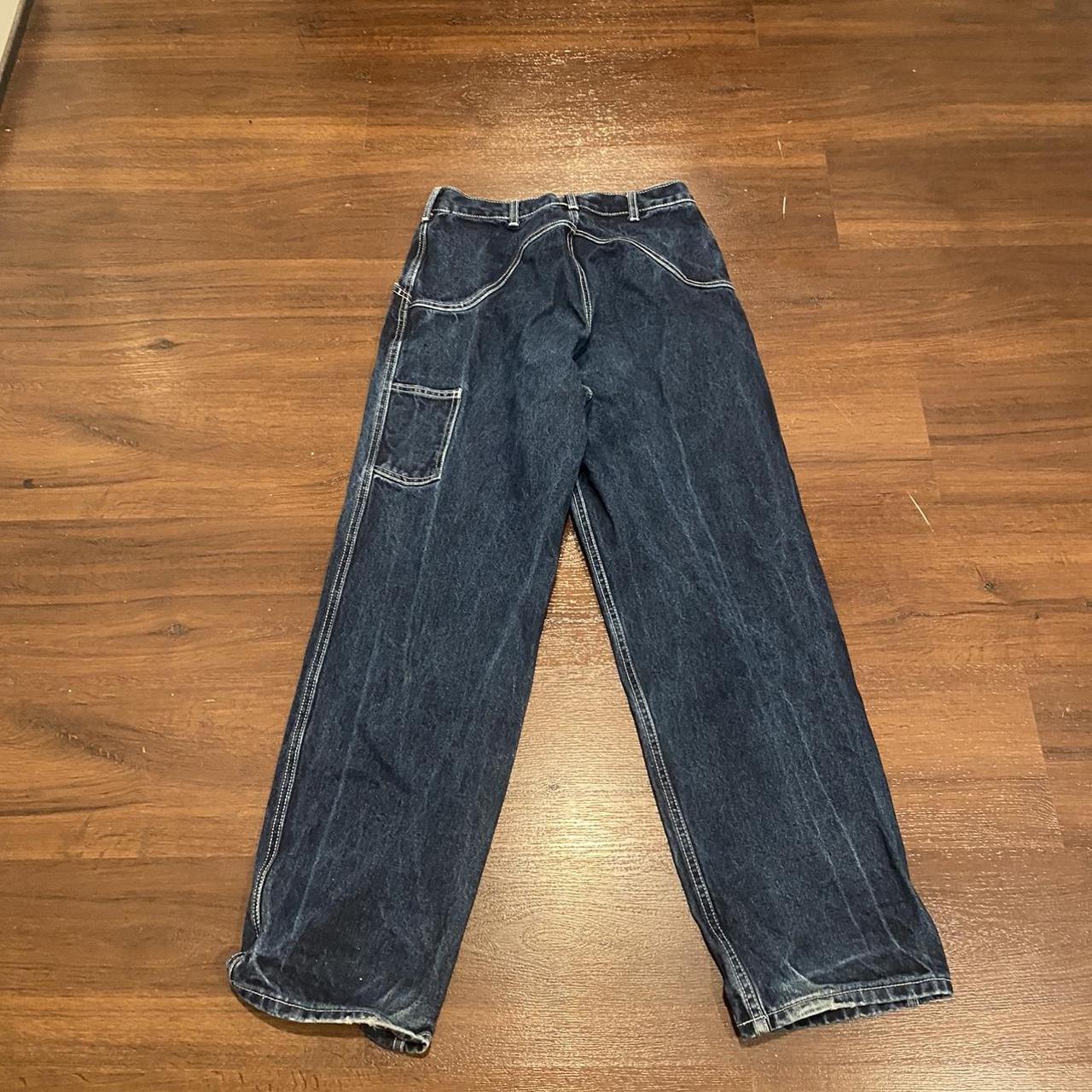 dark wash baggy brandy melville talia painter jeans... Depop