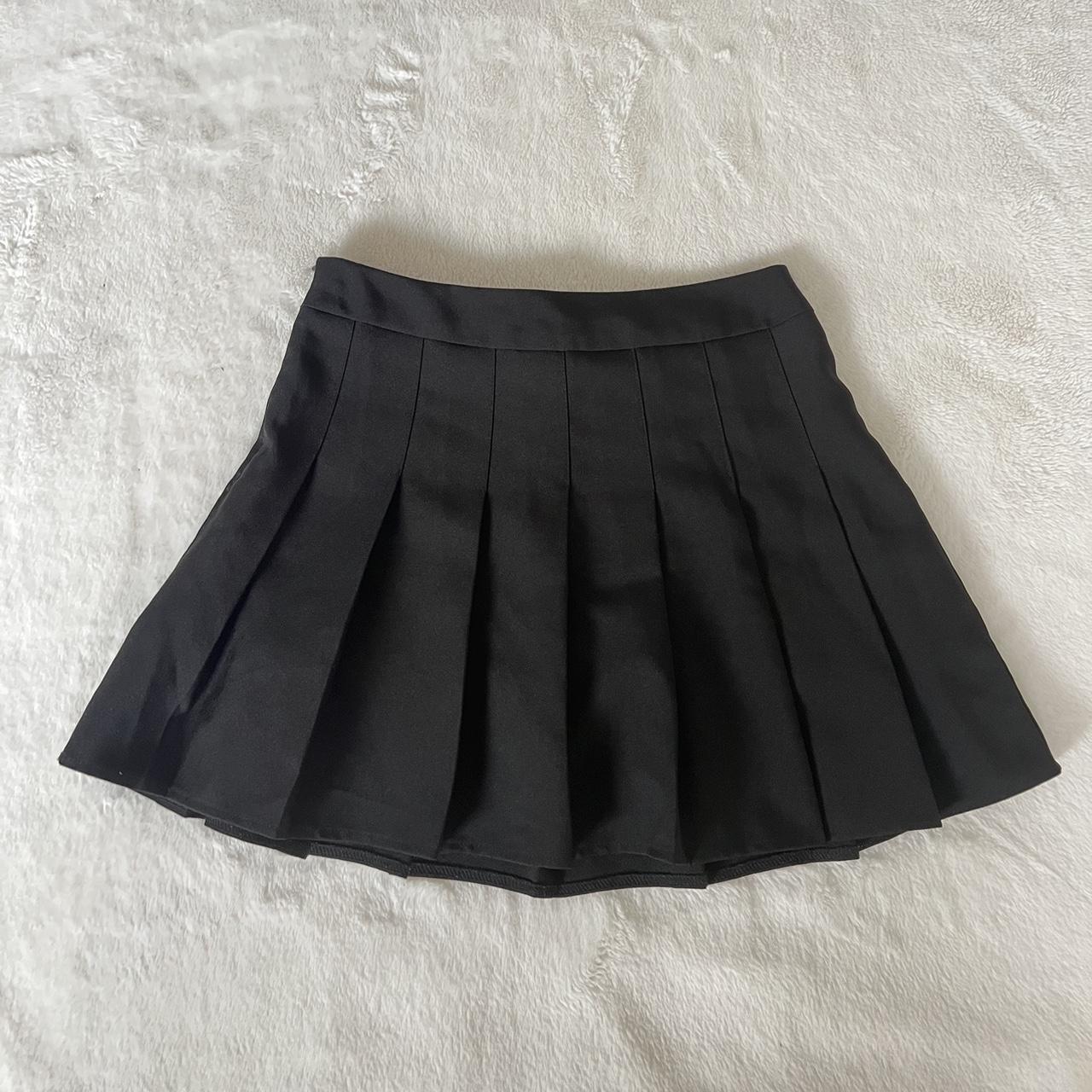 ˚ ʚ black pleated skirt with shorts underneath ɞ... - Depop