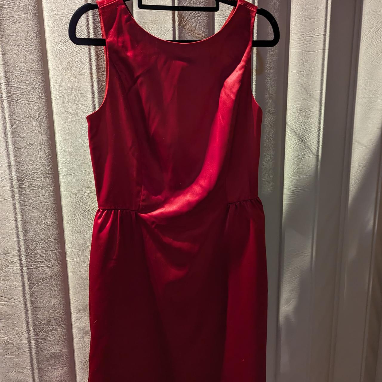 Red satin GAP dress. Never worn. Size US 2/AU 6. - Depop