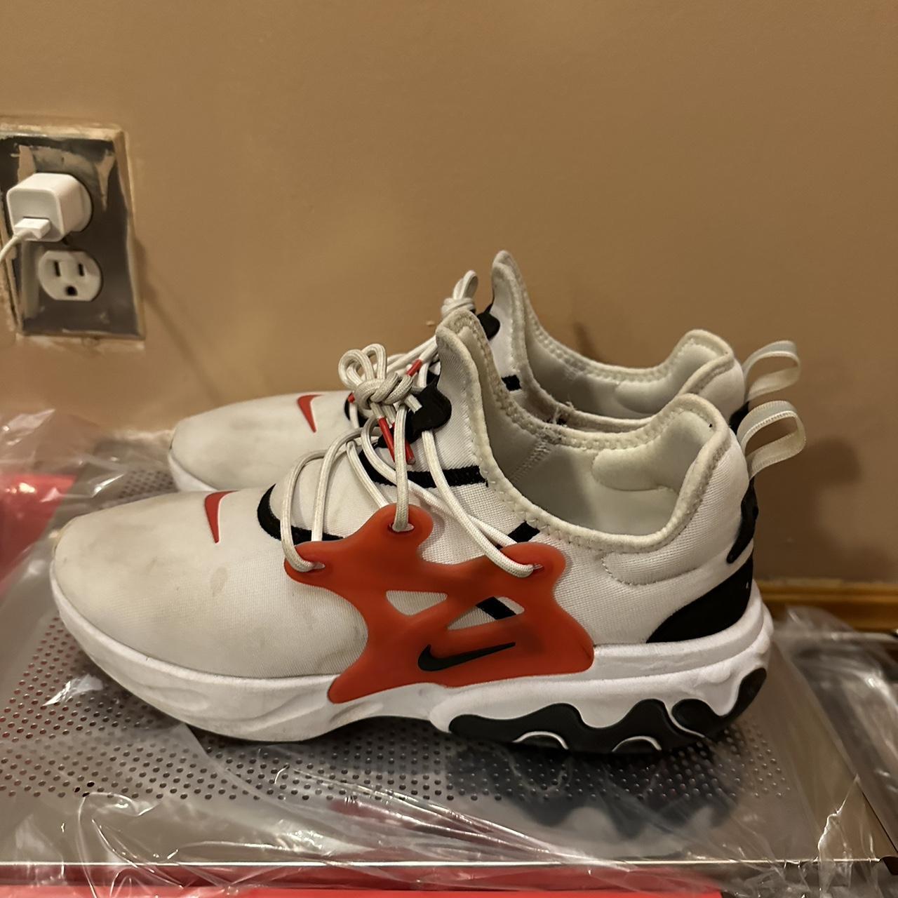 Nike React Presto sneakers in white and red Size. Depop