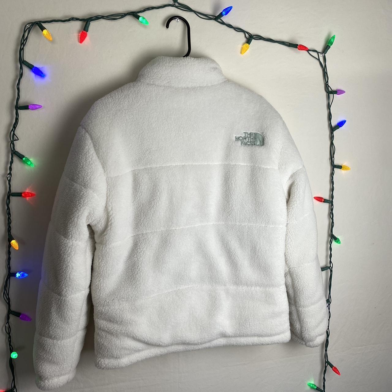 The North Face Women's White and Green Jacket (4)