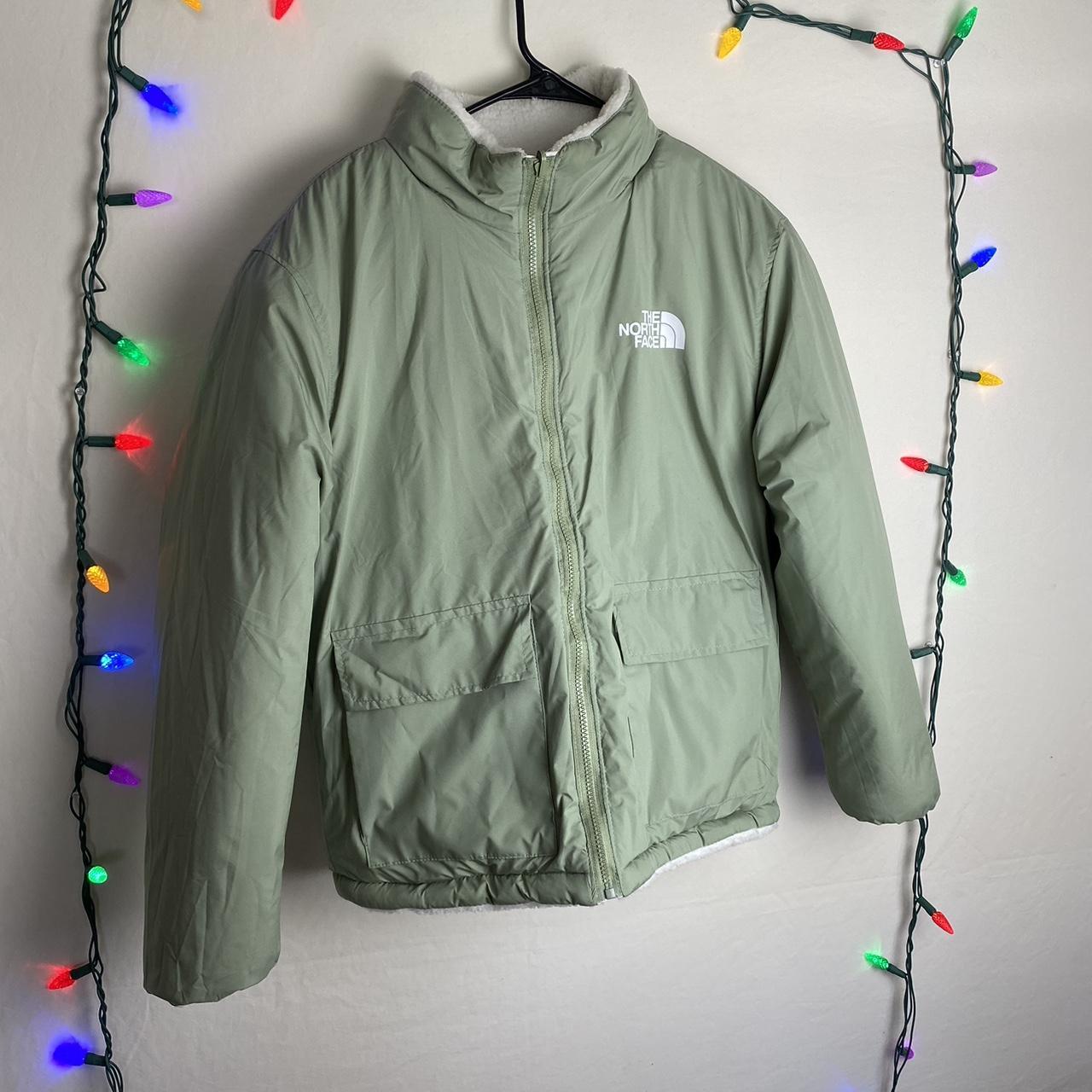 The North Face Women's White and Green Jacket (5)