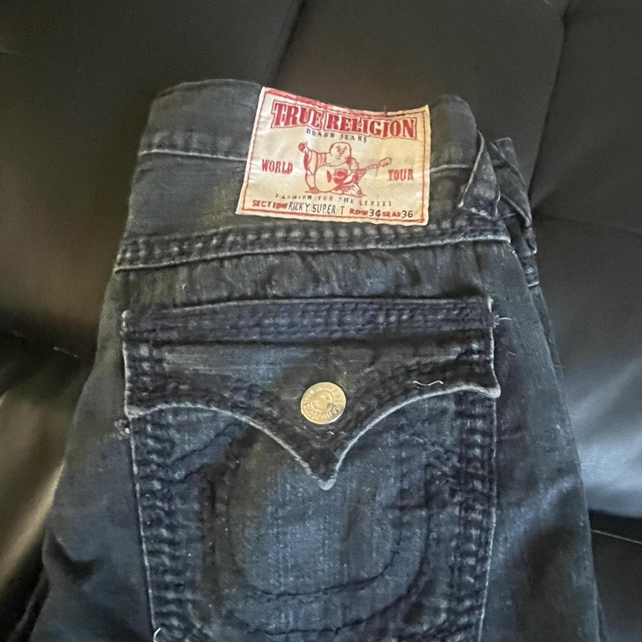 Black True religion jeans size 36 - Depop