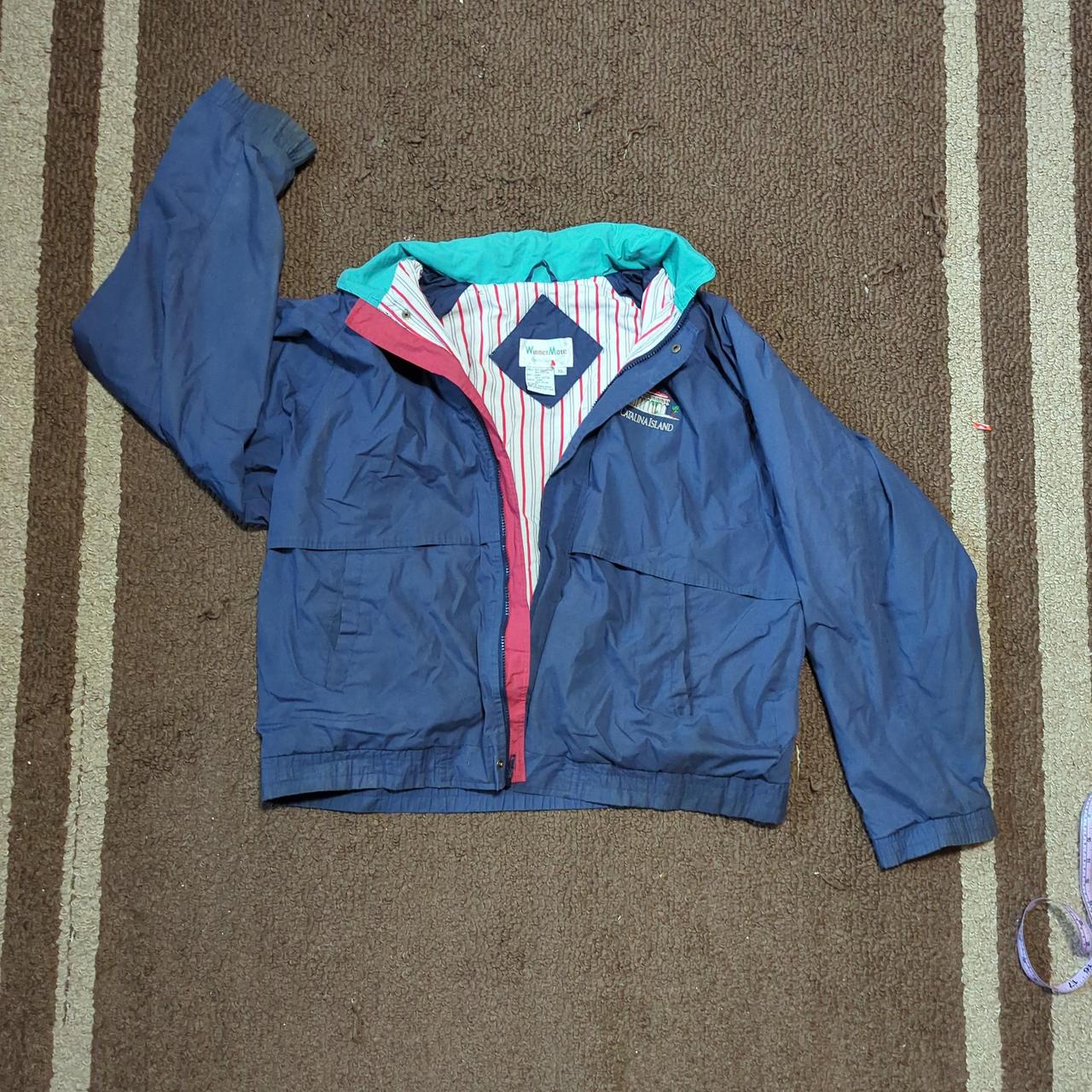 Patagonia Men's Bomber Jacket Red/Navy XL – 90s windbreaker