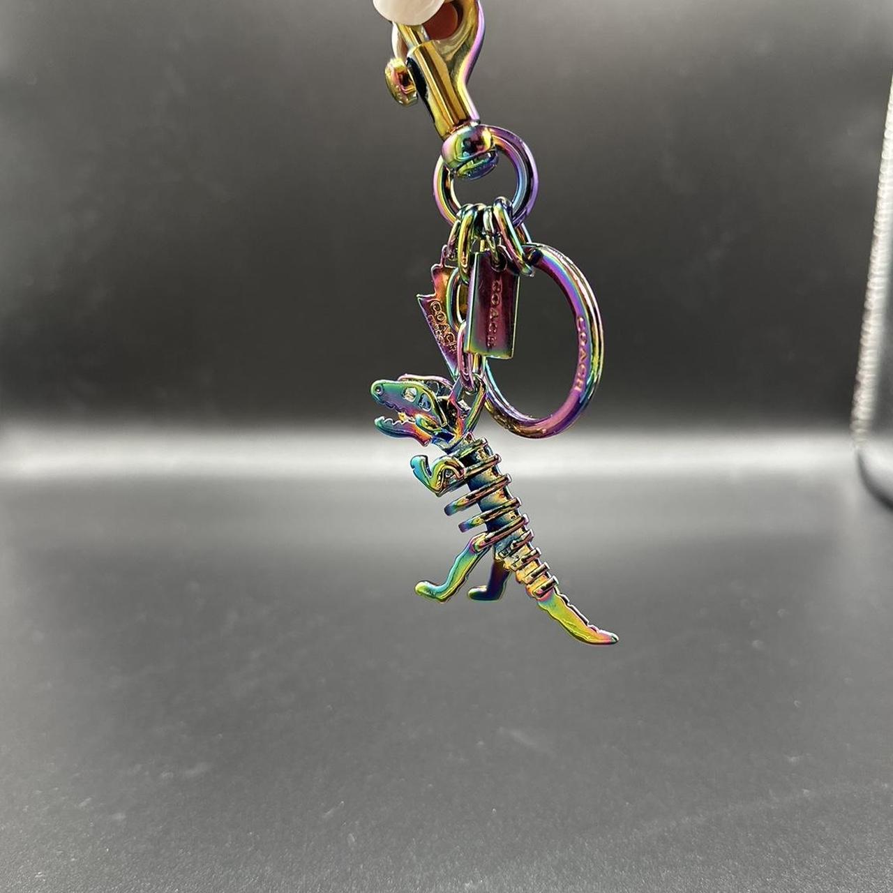 Coach Rainbow Holographic Oil Slick 2024 Rexy Bag Charm Key Fob