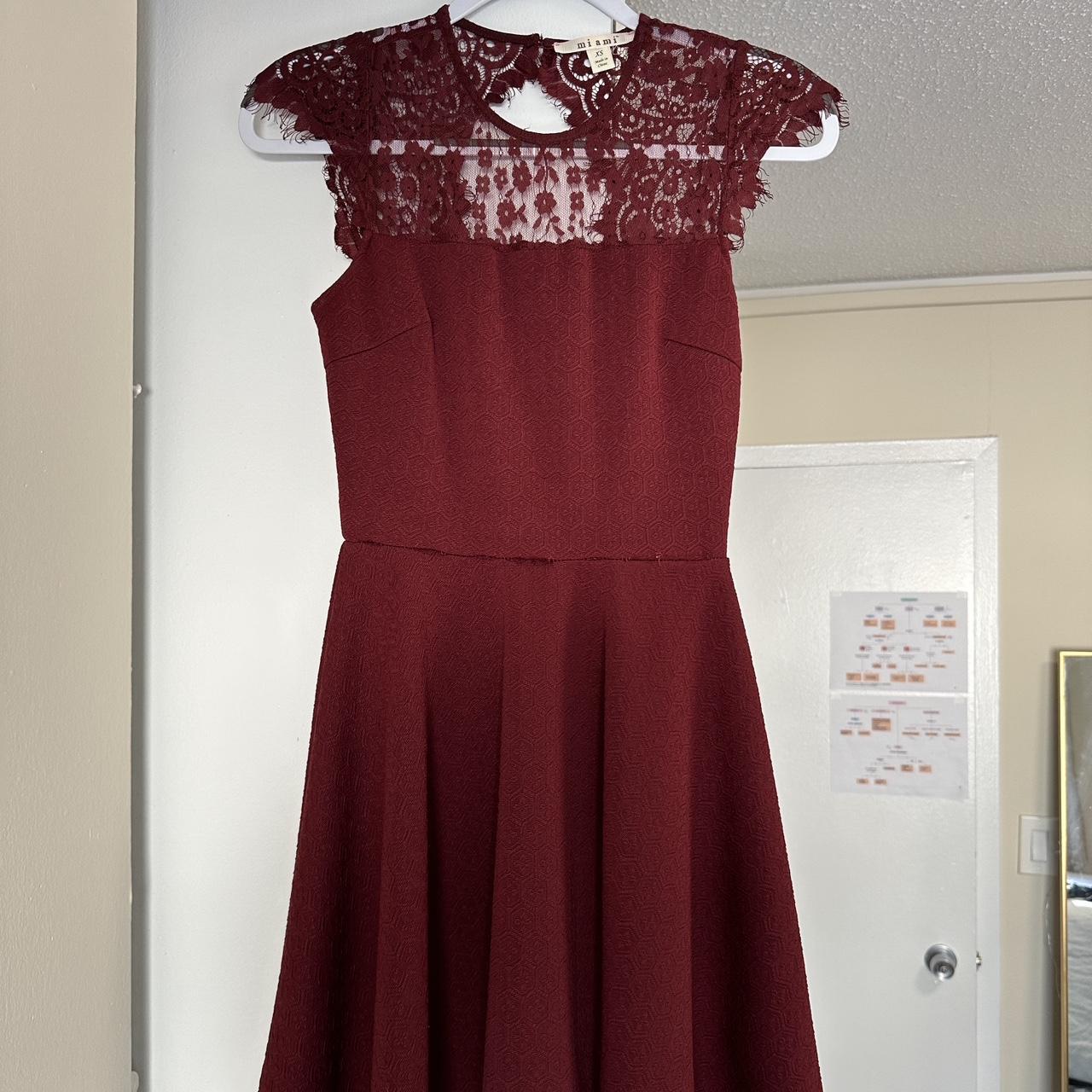 Francesca's burgundy lace dress See photos Depop