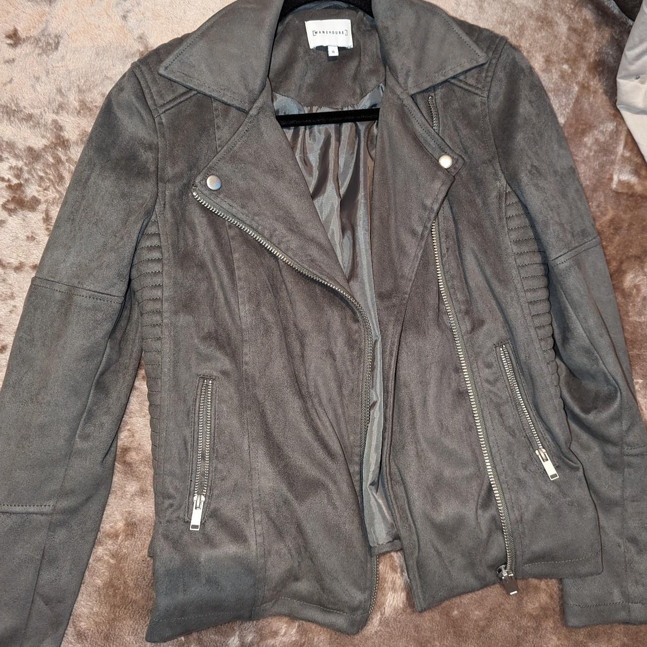 Warehouse grey 2025 biker jacket