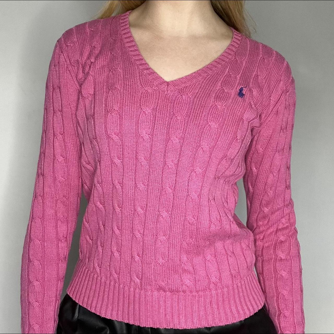 Ralph Lauren Women's Pink Jumper | Depop