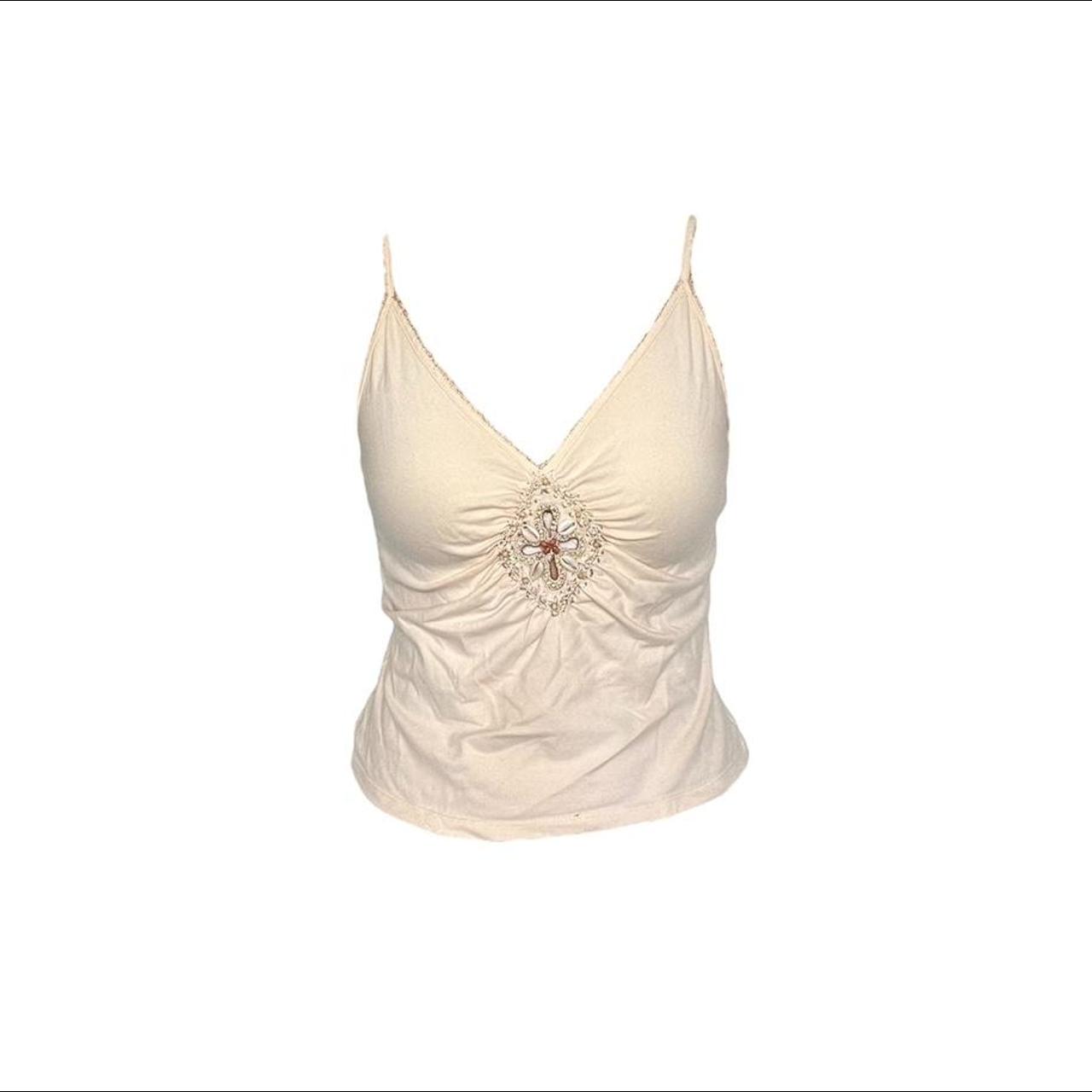 Vintage 2000s Shell Summer Cami Vest Top SWIPE FOR... - Depop