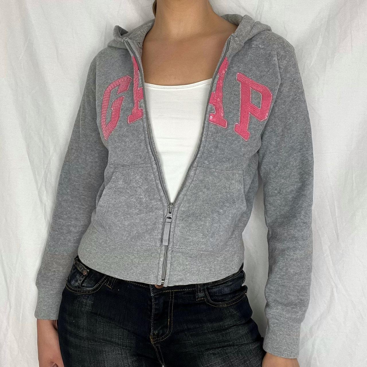 Gap Pink Sequin Zip Up Hoodie Size 13XL so kids | Depop