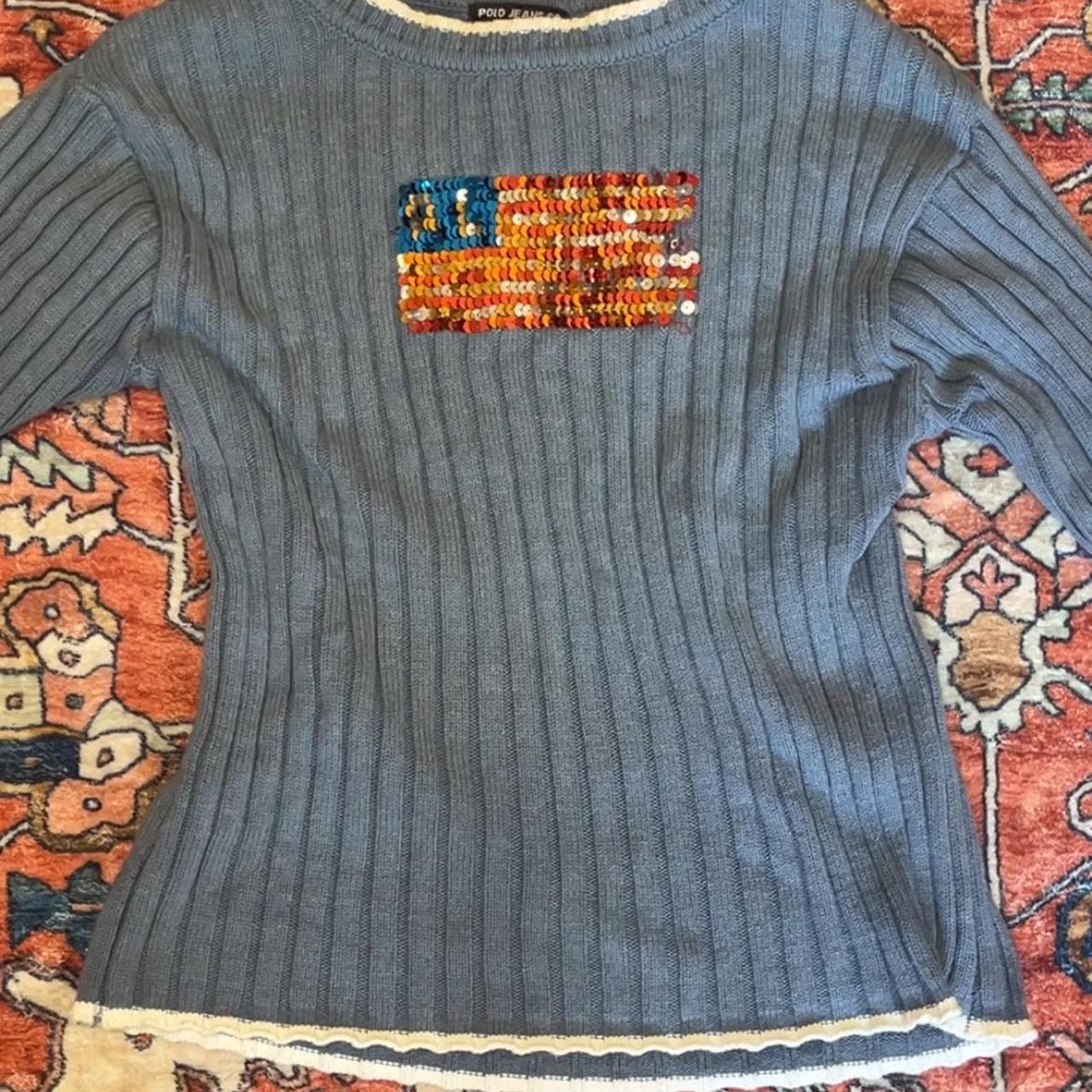 polo ralph lauren american flag jumper, Size xs (I’m