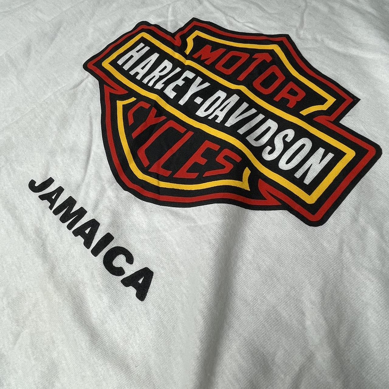 Vintage Jamaica Harley Davidson tee! sz 2XL. - Depop