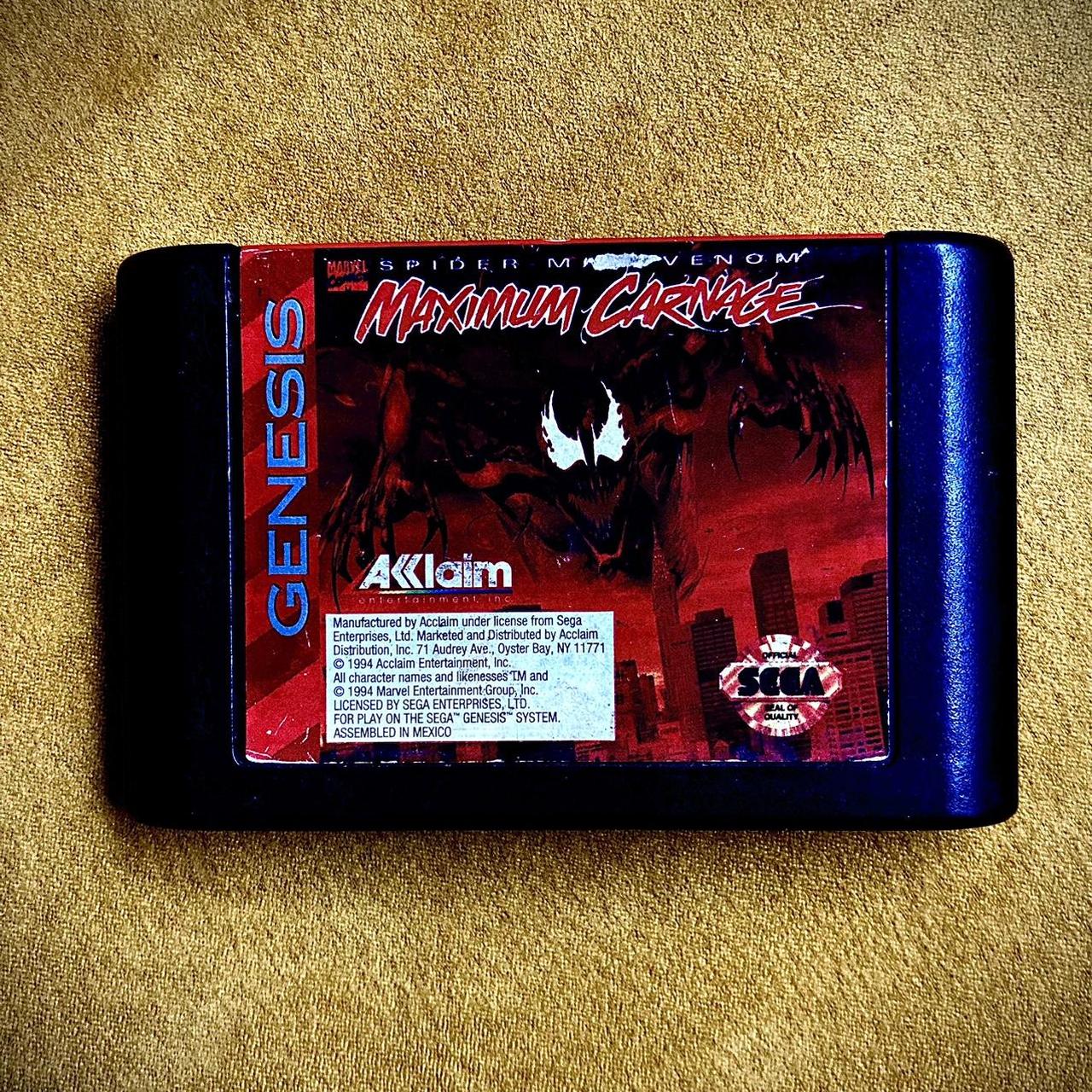 Spider-Man and Venom: Maximum Carnage Sega Genesis,... - Depop