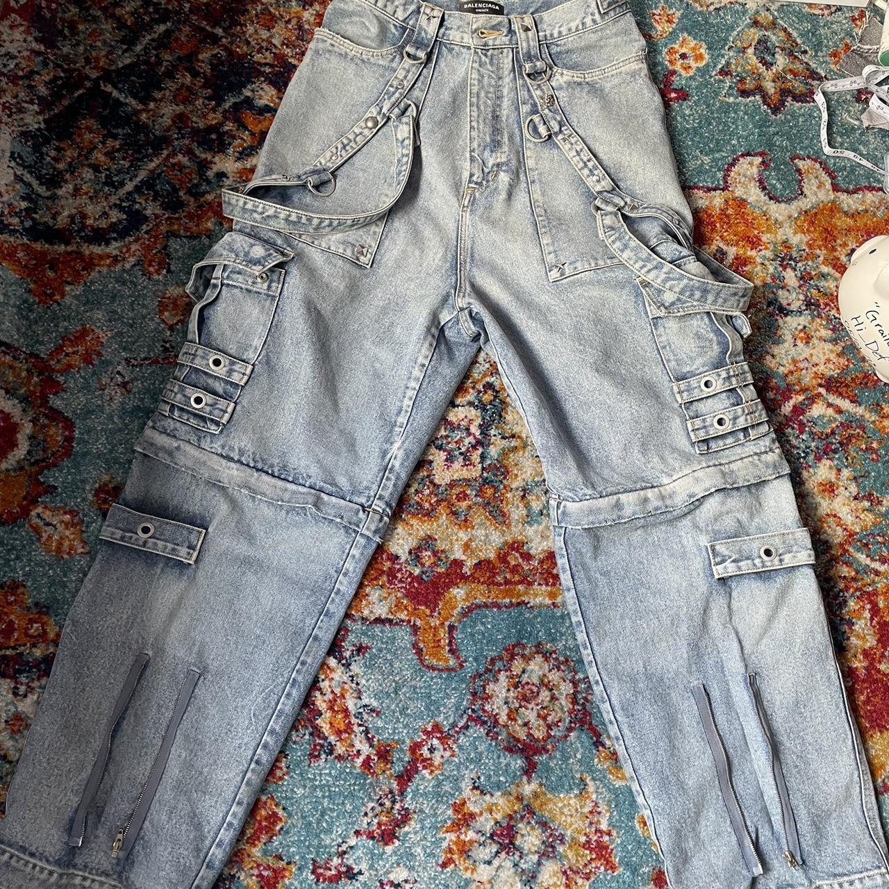 Balenciaga Raver Baggy Jeans Whole lot going on with | Depop