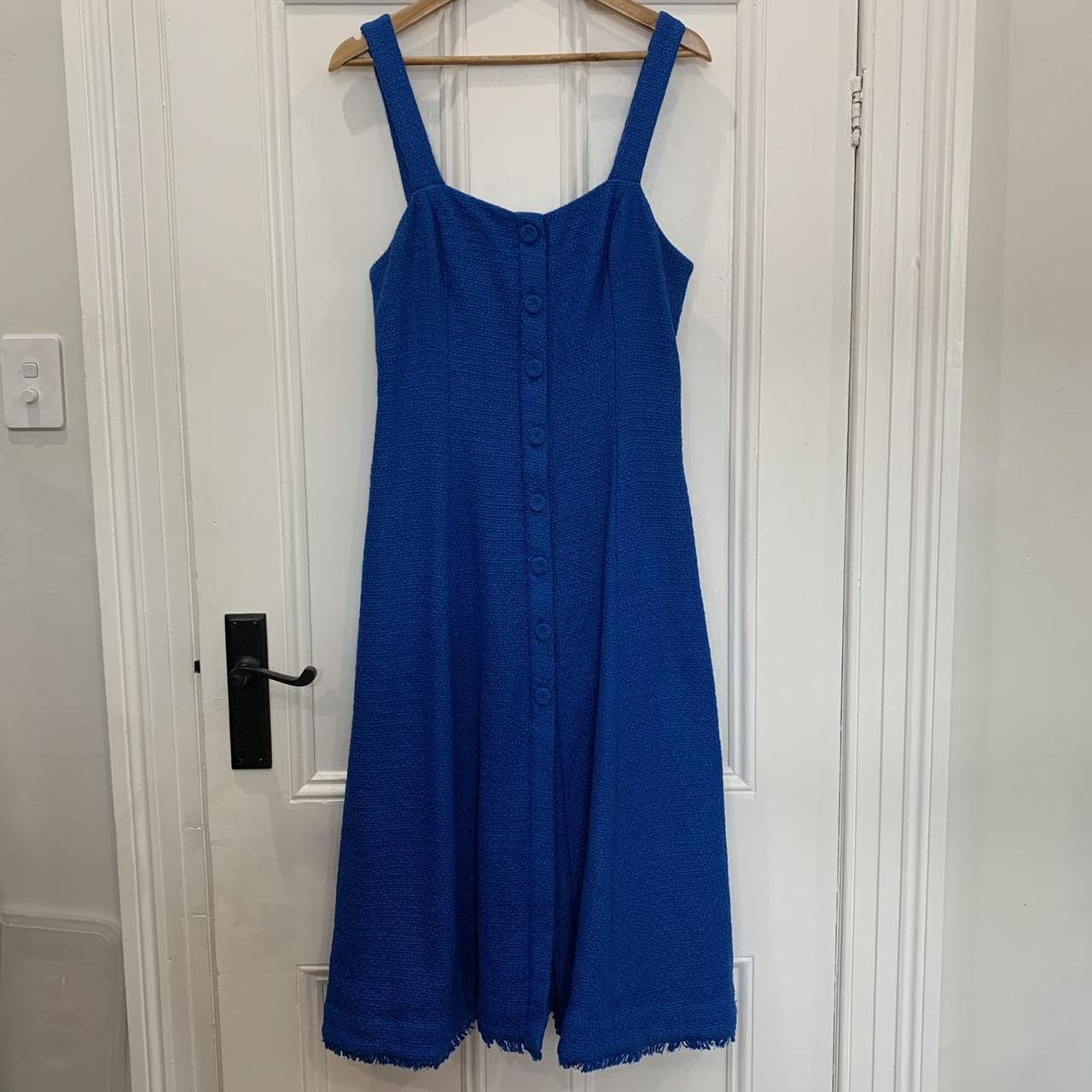 Country Road Women's Blue and Navy Dress Depop