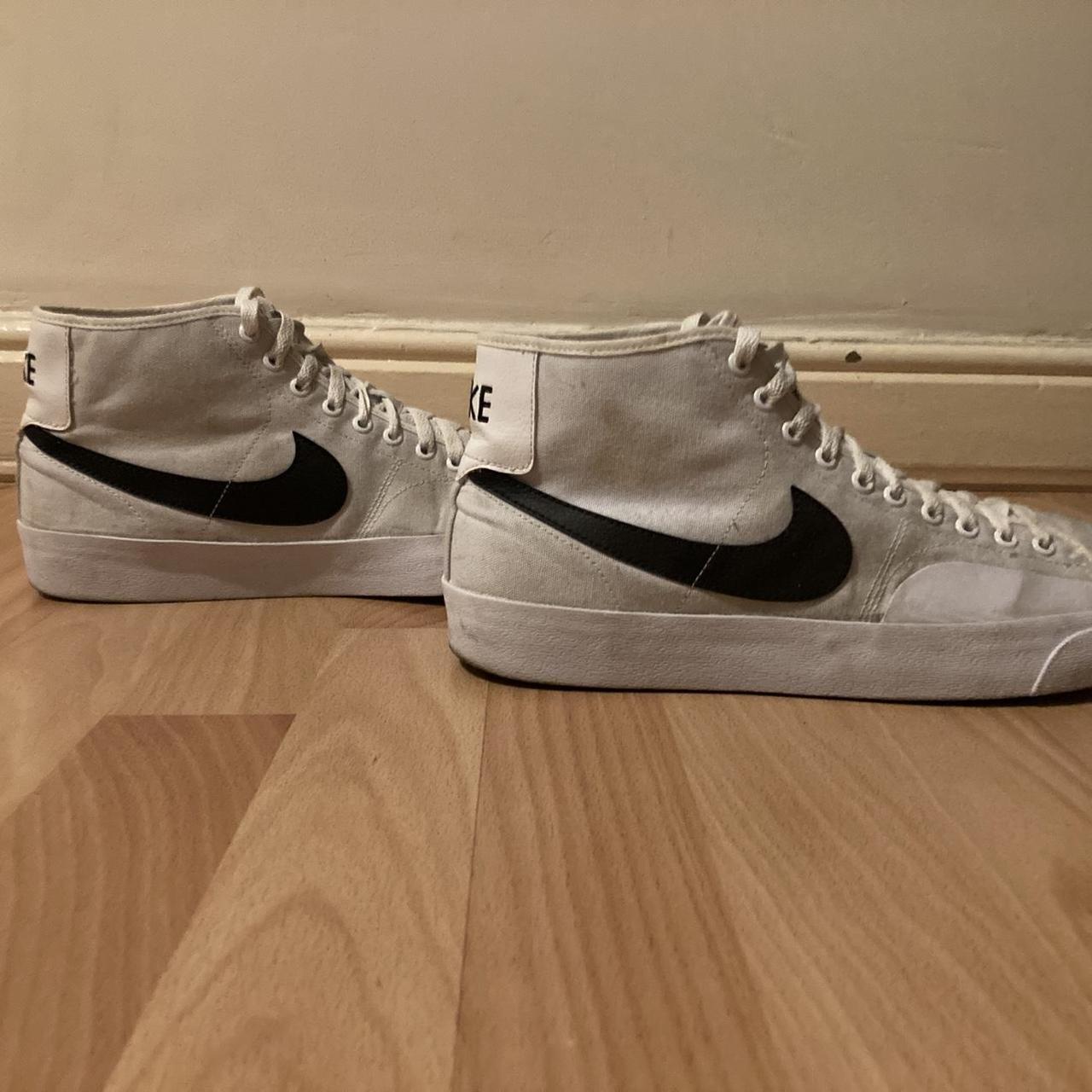 Nike SB Blazer Court Mid UK 9.5 White Signs of... - Depop