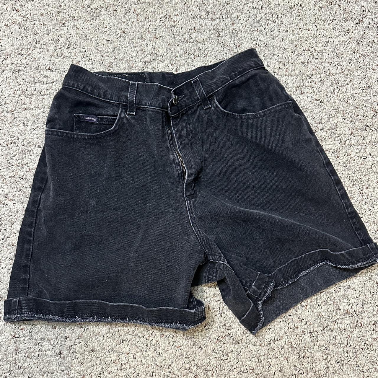 Riders Denim Vintage Black Jean shorts Very nice... - Depop