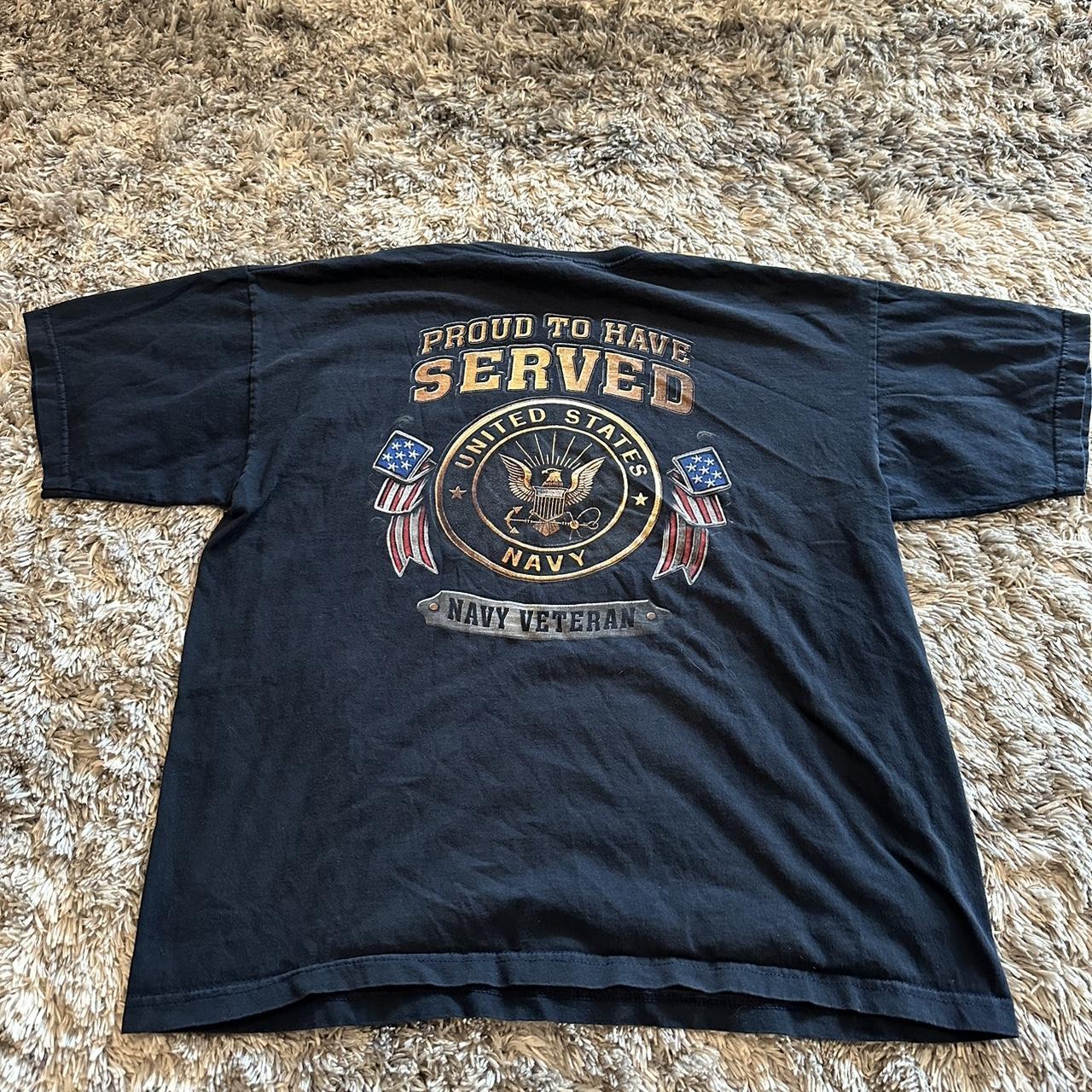 Bayside Men’s vintage United States Navy tshirt... - Depop