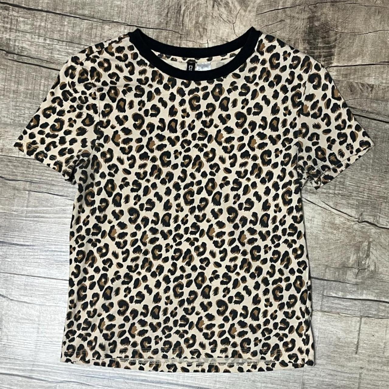 Leopard t shirt hm best sale