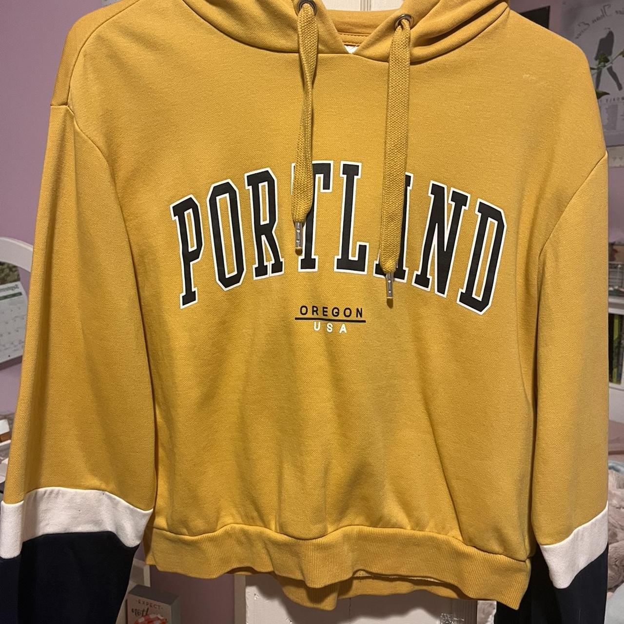 Yellow cropped hoodie sales h&m