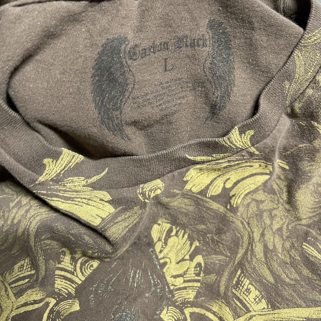 Carbon Black brown cross tee tagged size Large only... - Depop
