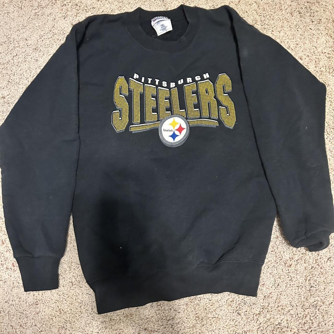 Vintage Pittsburgh Steelers Sweatshirt Grey Vintage - Depop