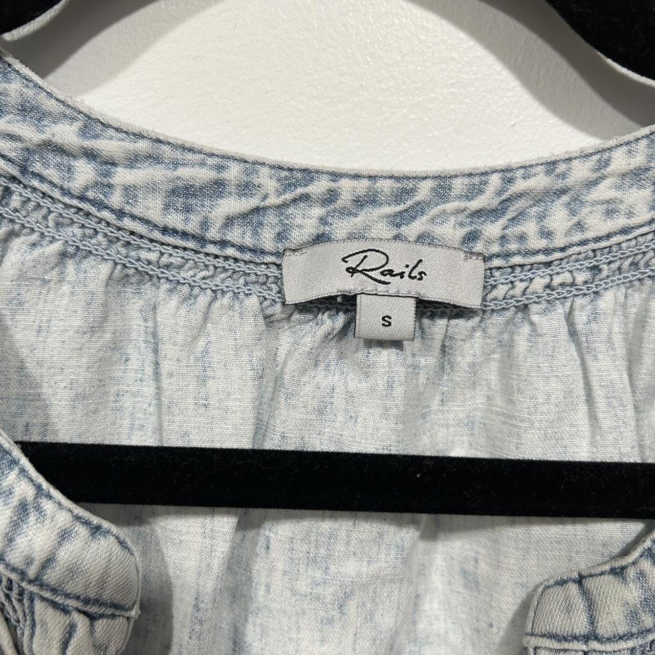 Rails Women's Blouse - Blue - S – Rails chambray … - image 2