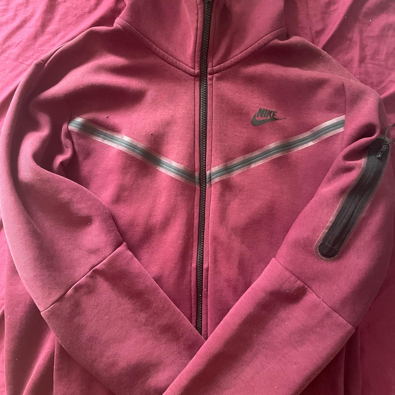 Nike Tech full tracksuit in the maroon colourway. An... - Depop