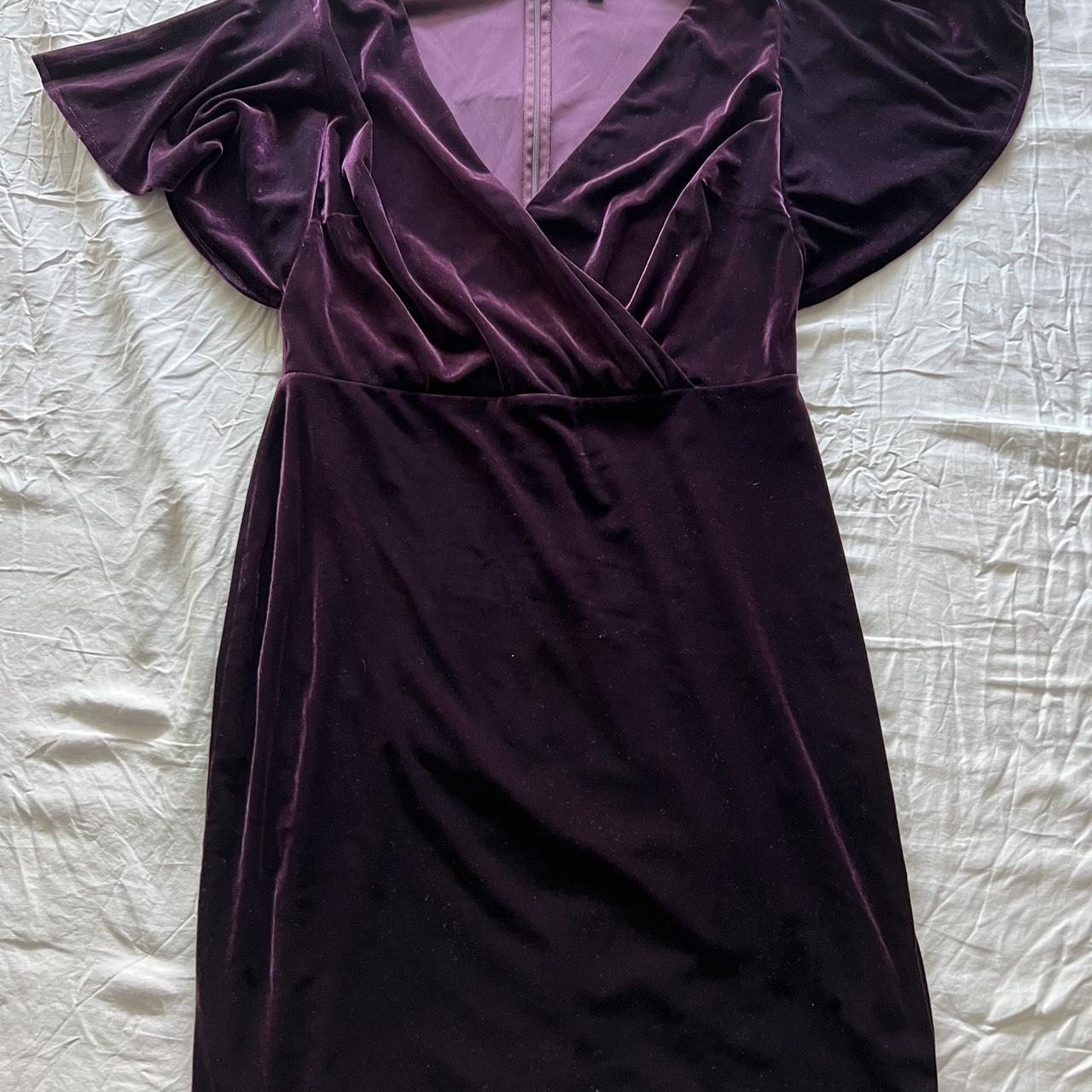 Chaps purple outlet dress