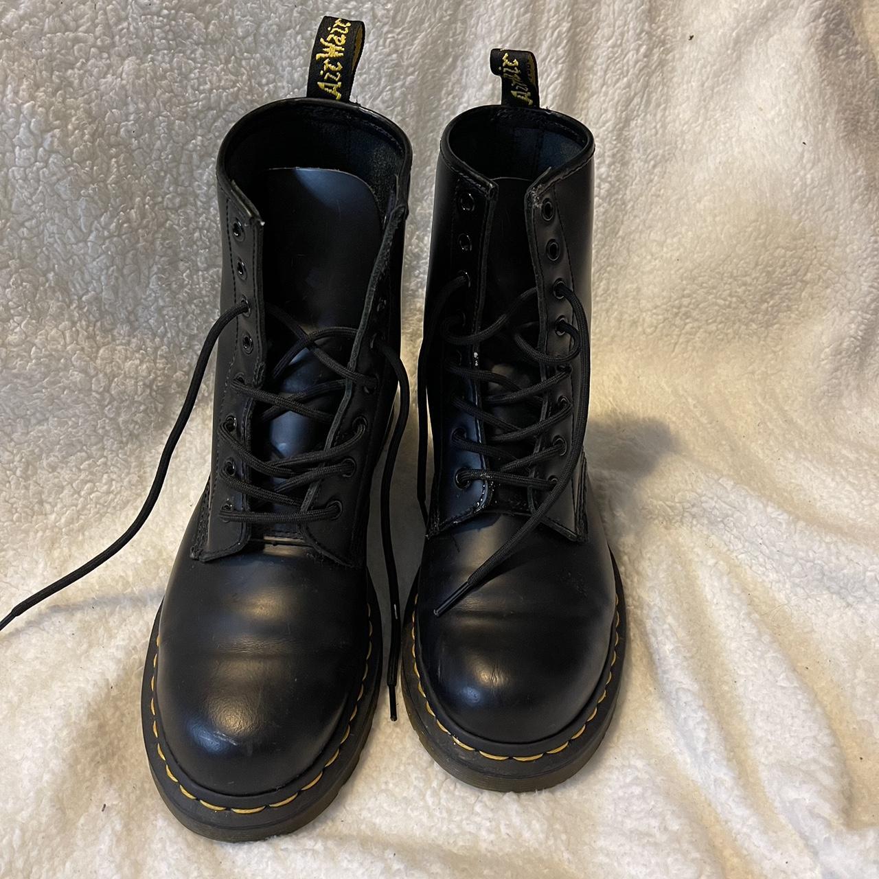 Dr. Martens Bex Smooth Leather Boots Size 10W Worn... - Depop
