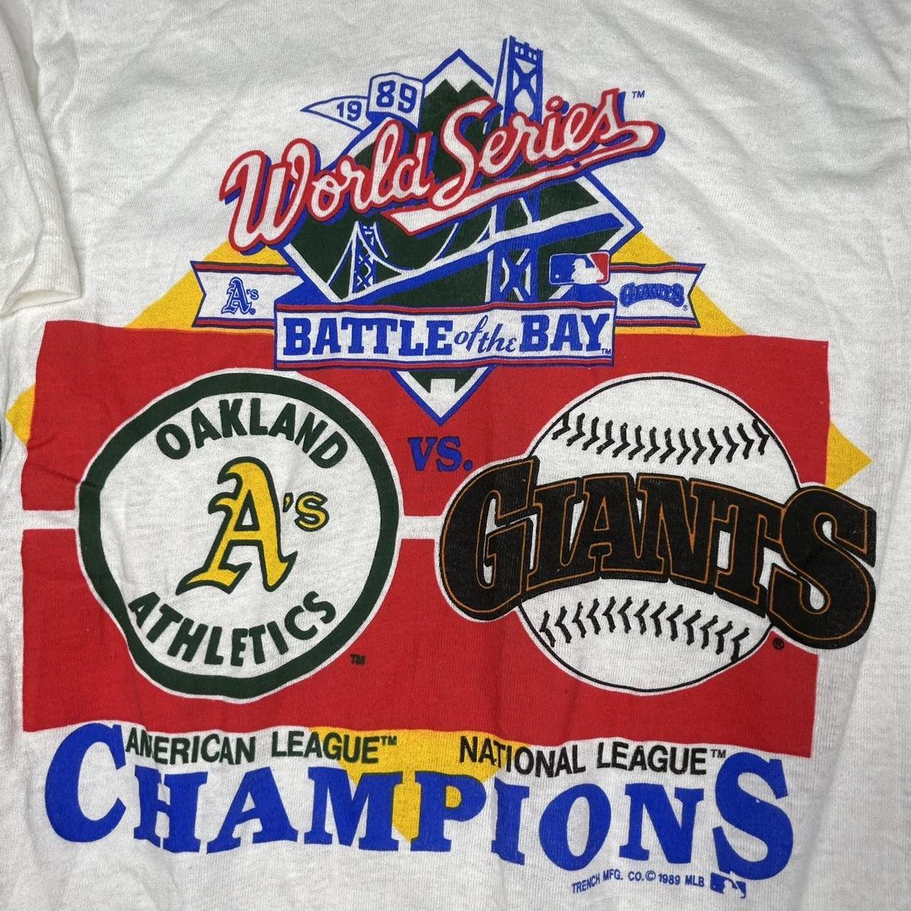 1989 Trench Oakland Athletics MLB Logo T-Shirt