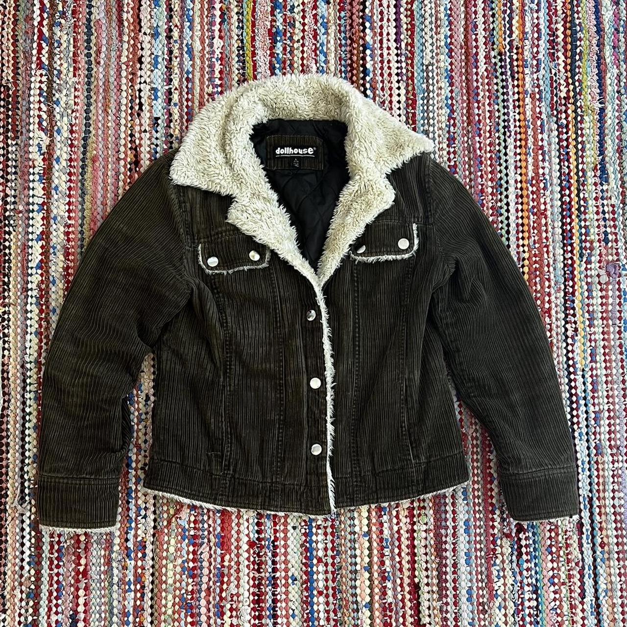 Brown curduroy jacket Brand Dollhouse Size listed... Depop