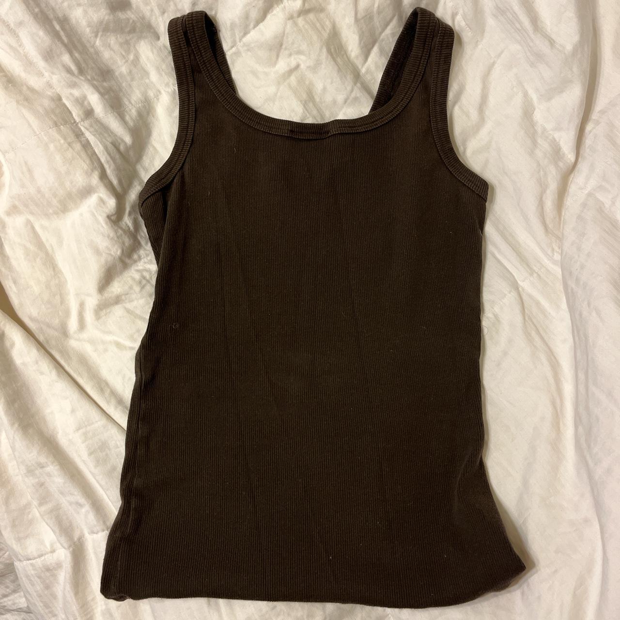 brown bebe y2k tank top #y2k #mcbling #tanktop... - Depop