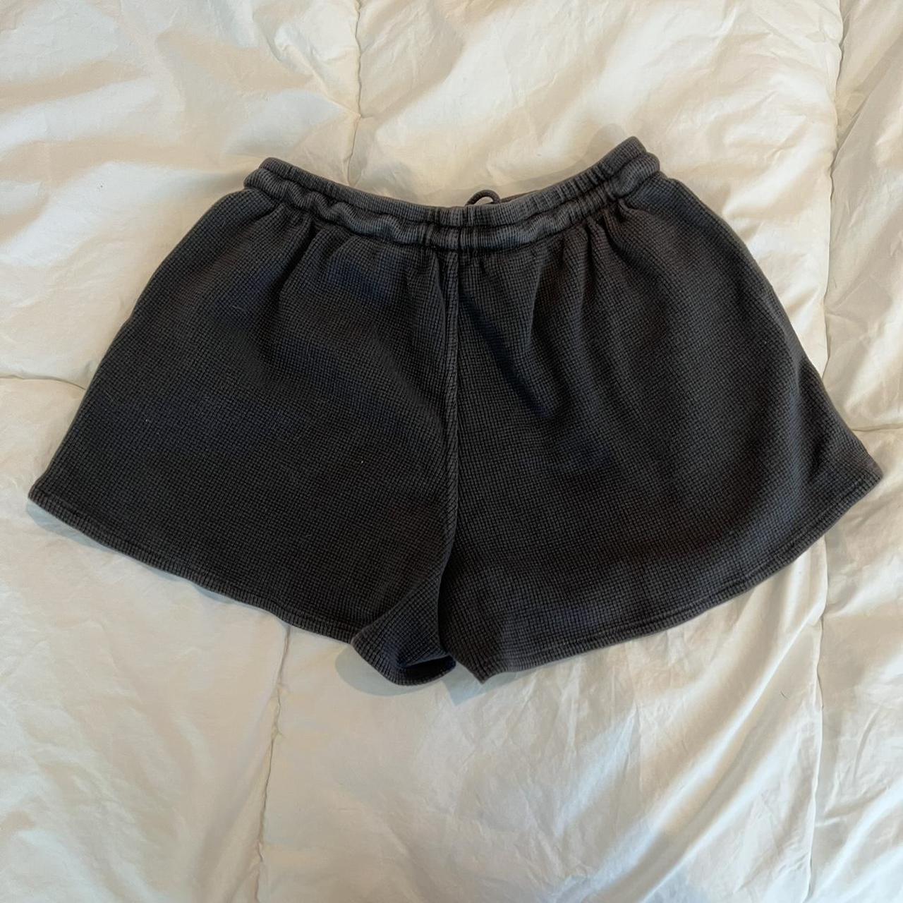 Brandy Melville charcoal thermal shorts fits XS-S... - Depop