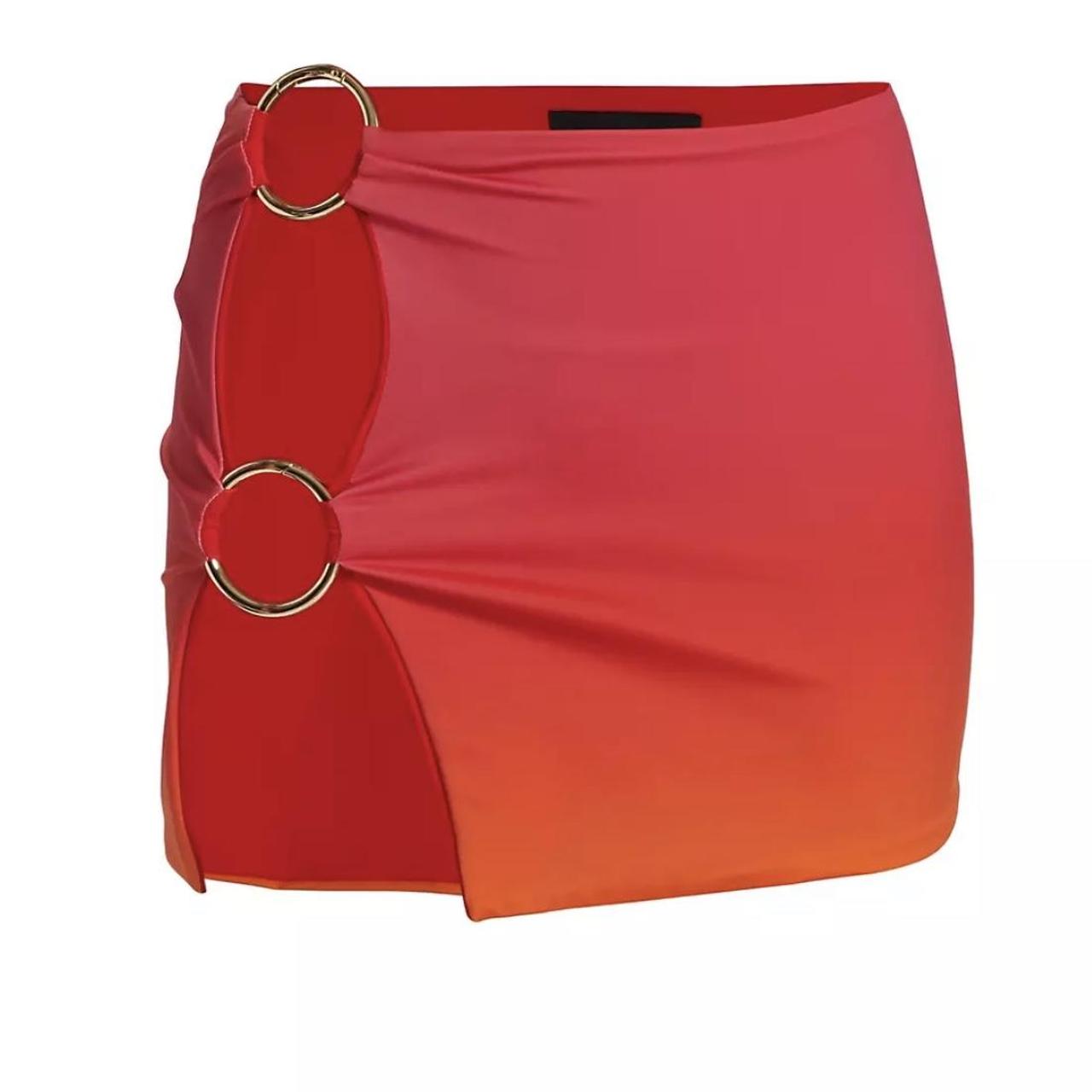 Louisa Ballou Double Ring Ombré Miniskirt - Depop