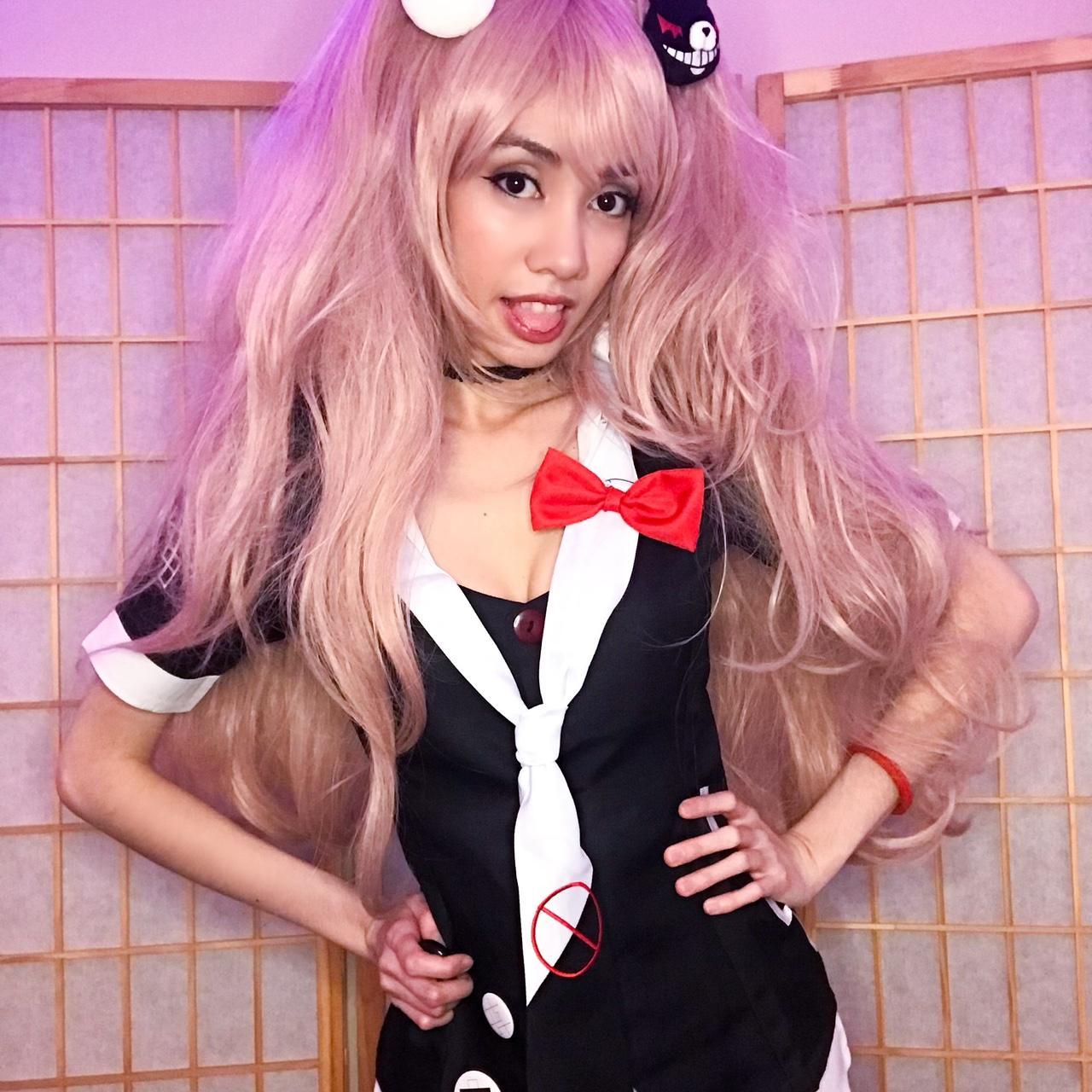 NEW Danganronpa selling Junko Enoshima Cosplay Costume Uniform Set