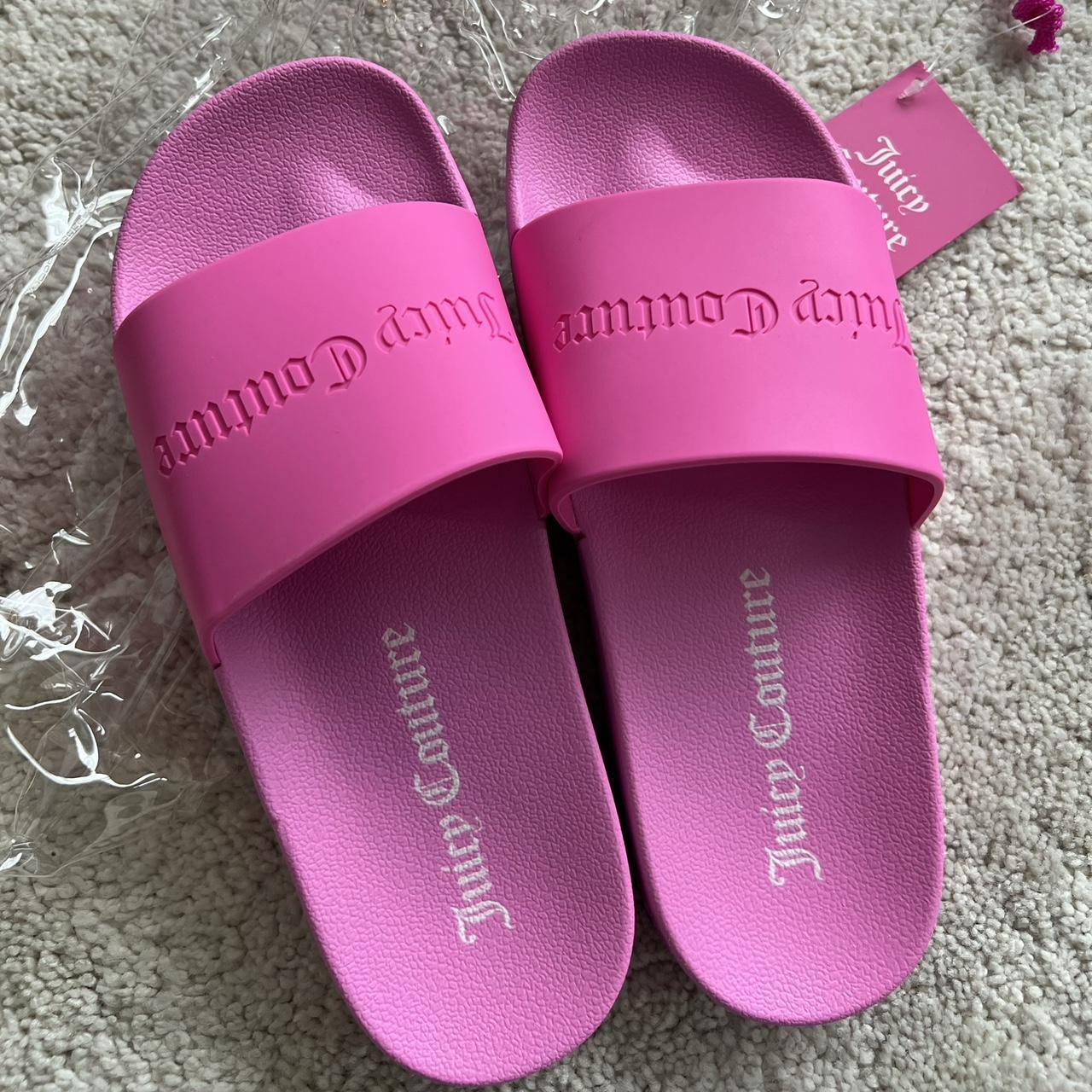 Juicy Couture Pink Pool Slides comes with a cute Depop